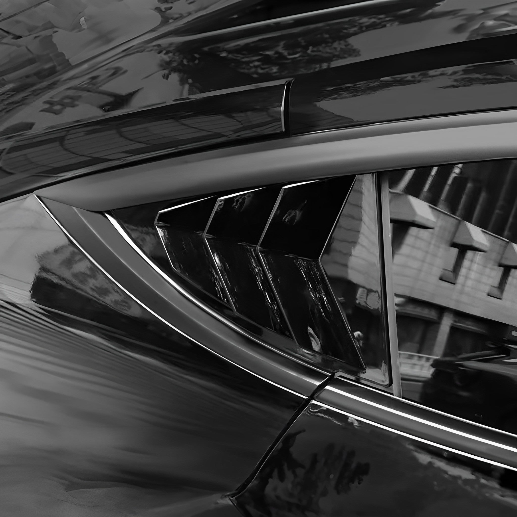Premium Aerodynamic Rear Side Window Louvers for Tesla Model Y (2020-2025) - Custom Fit Black ABS Plastic Car Accessories - Enhance Style & Sun Protection for Road Trips & Daily Commute