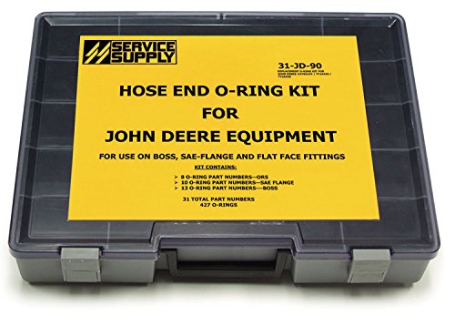John Deere Hose End O-Ring Kit - 31-JD-90 Replacement Seal Kit for Tractor, Mower & Agricultural Equipment - Perfect for Hydraulic System Repairs & Maintenance