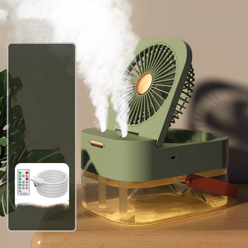 BreezeMist Portable Cooling Humidifier with Mister Light - Personal Air Cooler for Home, Office & Travel - USB Rechargeable Mini Humidifier for Dry Skin Relief & Summer Cooling