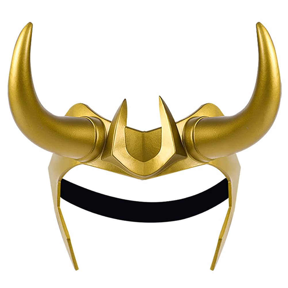 Golden Viking Helmet Cosplay Crown - Adjustable Medieval Knight Costume Accessory for Halloween, Renaissance Fairs & LARP Events