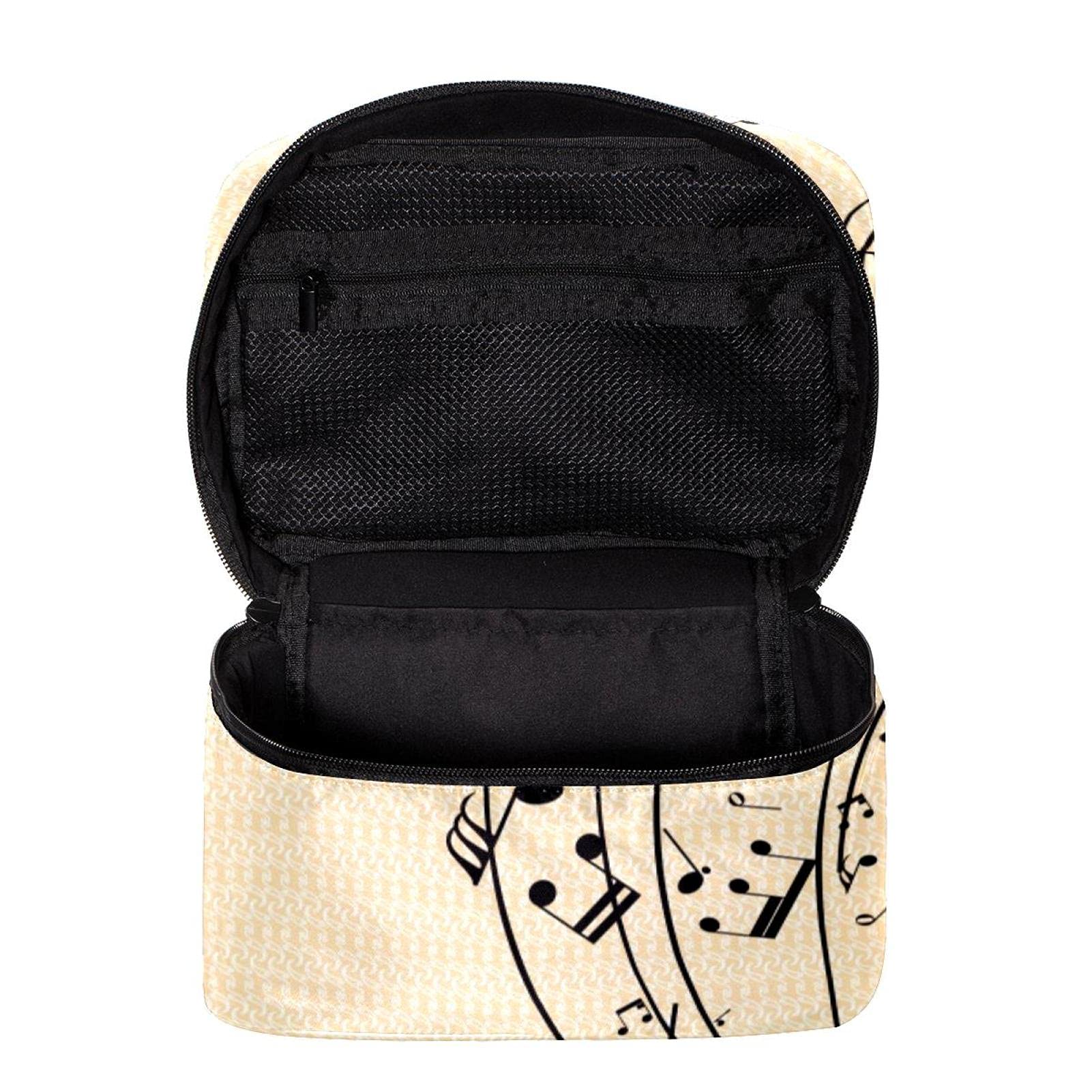 Vintage Music Notes Cosmetic Bag - Large Travel Makeup Case for Women & Girls - Perfect for Toiletries & Organizers
