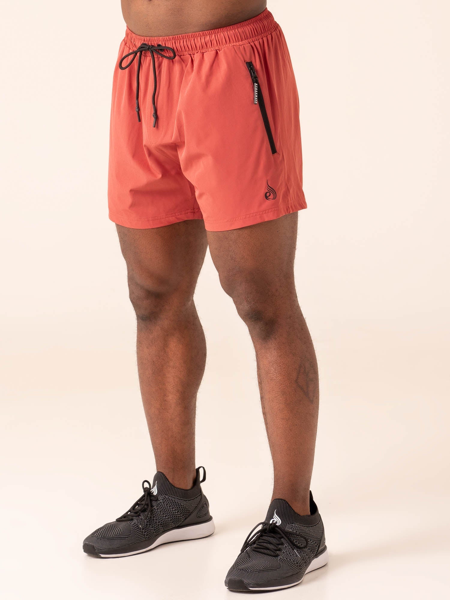 Adapt 5 Training Shorts for Men - Dusty Red Color - Gym Workout & Running Shorts for Active Lifestyle