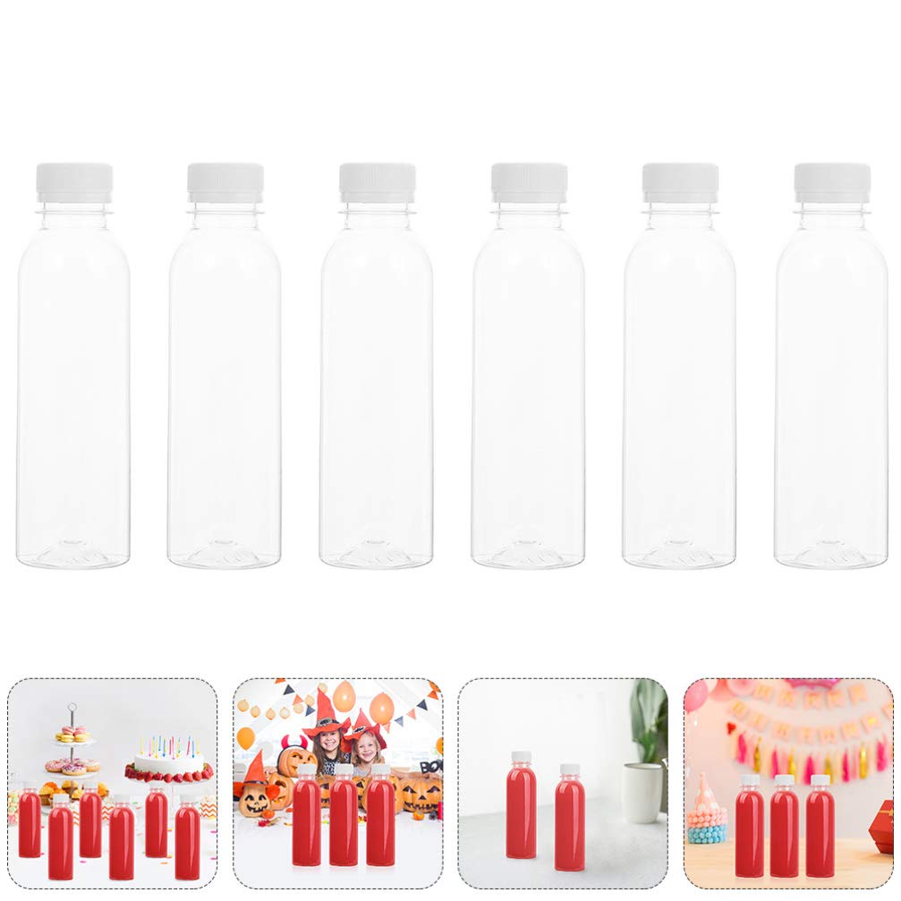 Hemoton 30 Pack Clear Plastic Drink Bottles - Empty Juice & Milk Dispenser Bottles for Beverage Storage, Smoothies, Coffee, Tea - BPA-Free, Reusable, Leak-Proof (Great for Home, Restaurant, Cafe, Party Use)