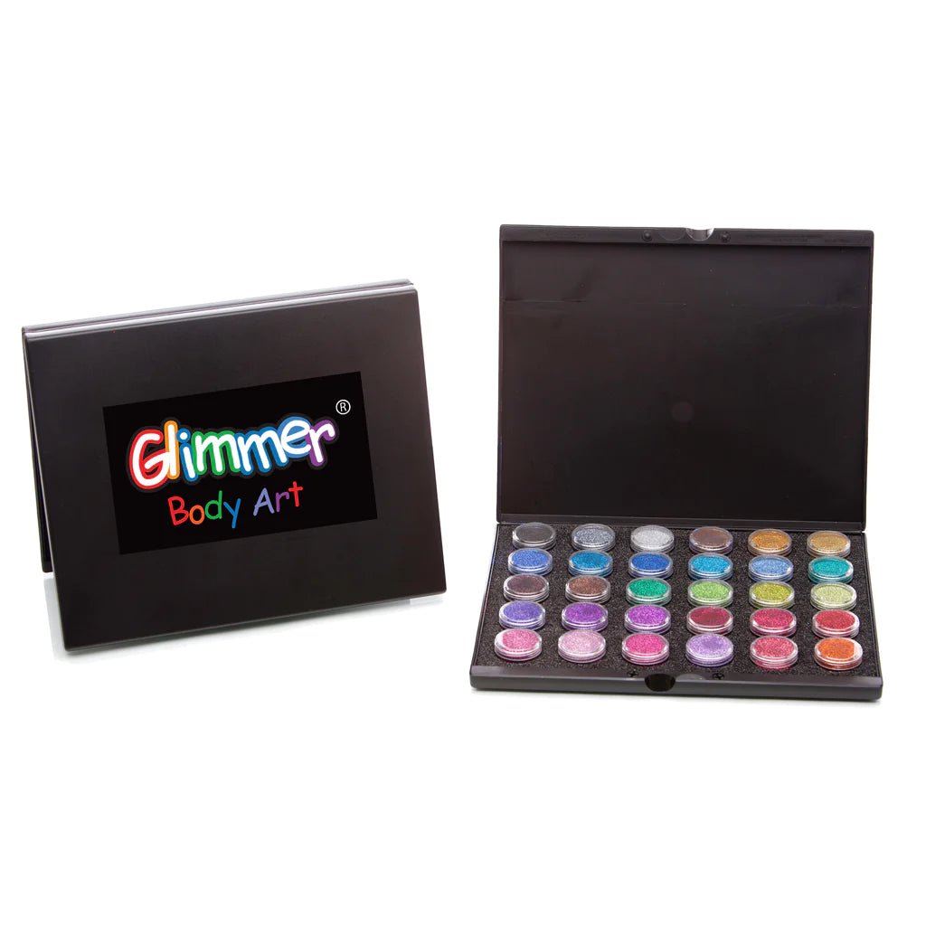 30 Color Professional Glitter Palette for Face & Body Art - Waterproof Cosmetic Glitter for Makeup, Festival, Halloween & Cosplay