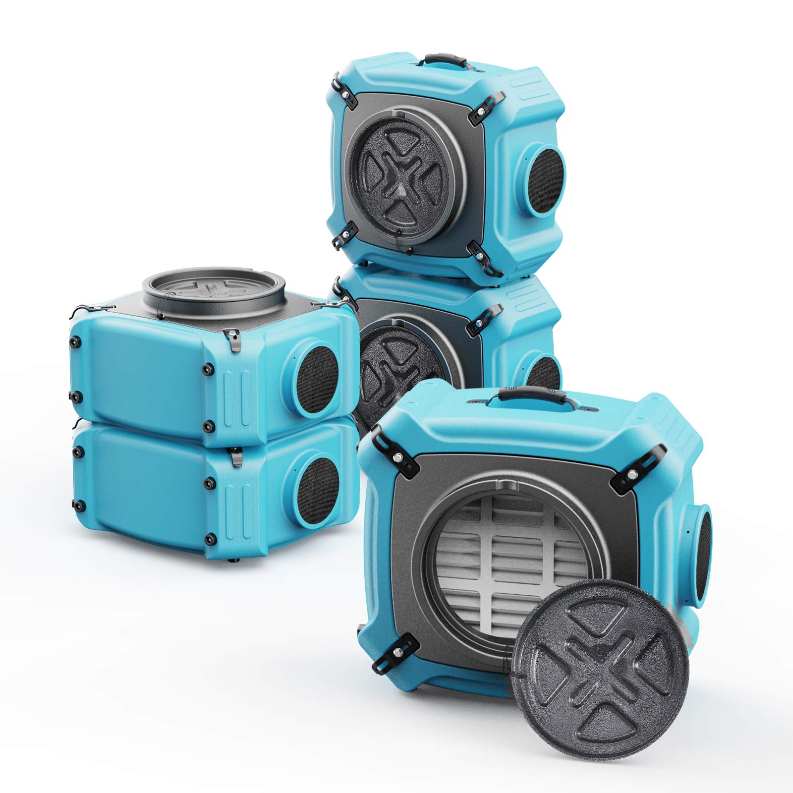 ALORAIR PureAiro HEPA Max 870 Air Scrubber with 3-Stage Filtration | Professional Negative Air Machine for Water Damage Restoration & Air Purification | Pack of 5 | Ideal for Mold Remediation, Construction Sites & Indoor Air Quality Improvement