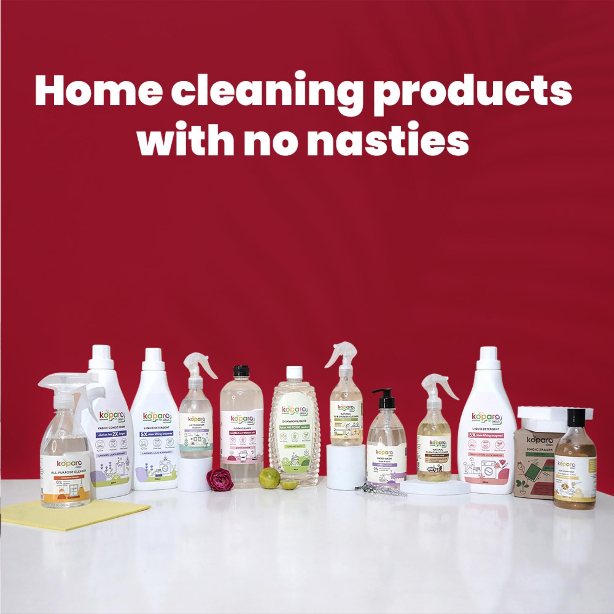 Koparo Natural Disinfectant Floor Cleaner Liquid - 1000ml | Jasmine Scented Eco-Friendly Tile & Marble Cleaner | Non-Toxic, Skin Safe, Baby & Pet Friendly | Perfect for Kitchen, Bathroom & Hardwood Floors