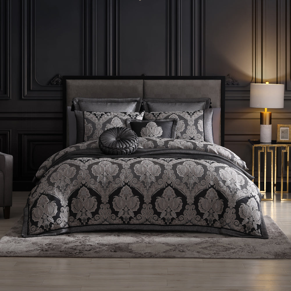 Emerson Granite Quilt Cover Set - Queen Size Bedding Set with Pillowcases | Soft & Breathable Cotton Blend for Comfortable Sleep | Perfect for Master Bedroom, Guest Room & Hotel Decor