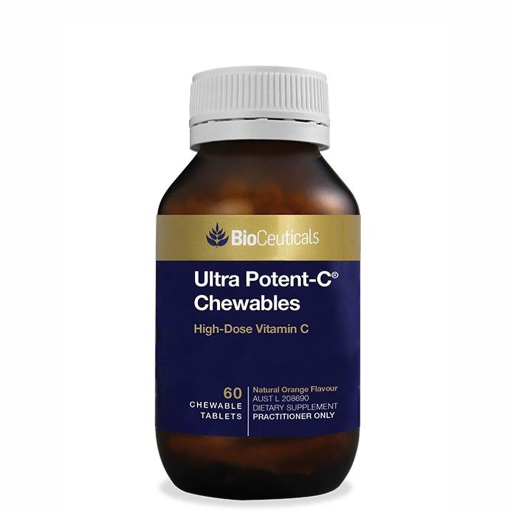 BioCeuticals Ultra Potent Vitamin C Chewable Tablets - Immune Support & Antioxidant Boost for Adults - Delicious Orange Flavor for Daily Wellness & On-the-Go Nutrition