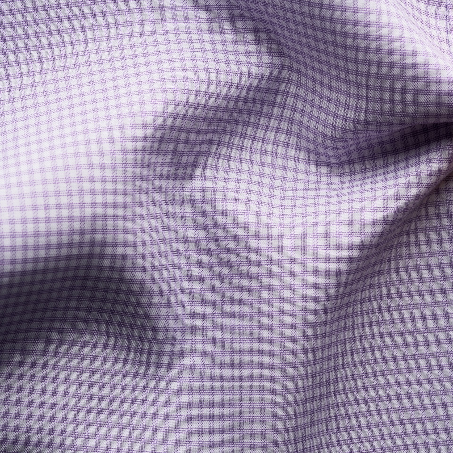 ETON Men's Micro Check Twill Shirt - Contemporary Fit Purple Button Down Shirt for Business Casual & Office Wear