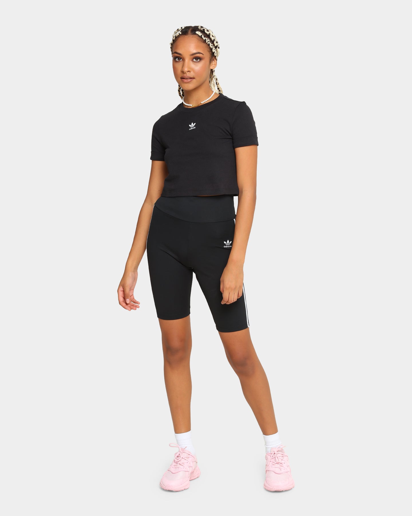 Adidas Women's Primeblue High Waist Bike Shorts - Black - Moisture Wicking Workout Shorts for Running, Yoga & Gym - Eco-Friendly Recycled Material
