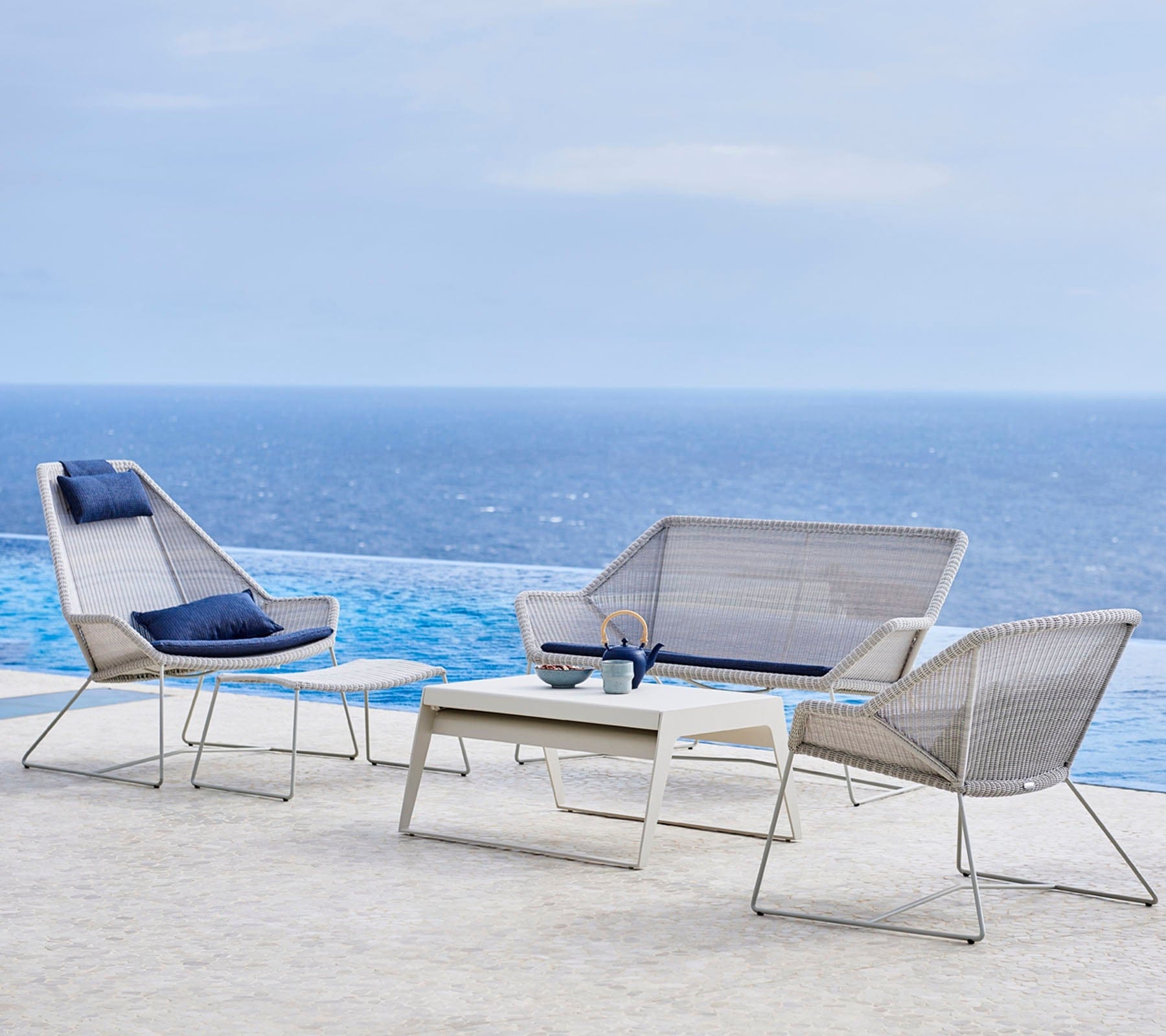 Breeze Highback Outdoor Chair - Comfortable Patio Lounge Chair for Backyard, Poolside, and Garden Relaxation