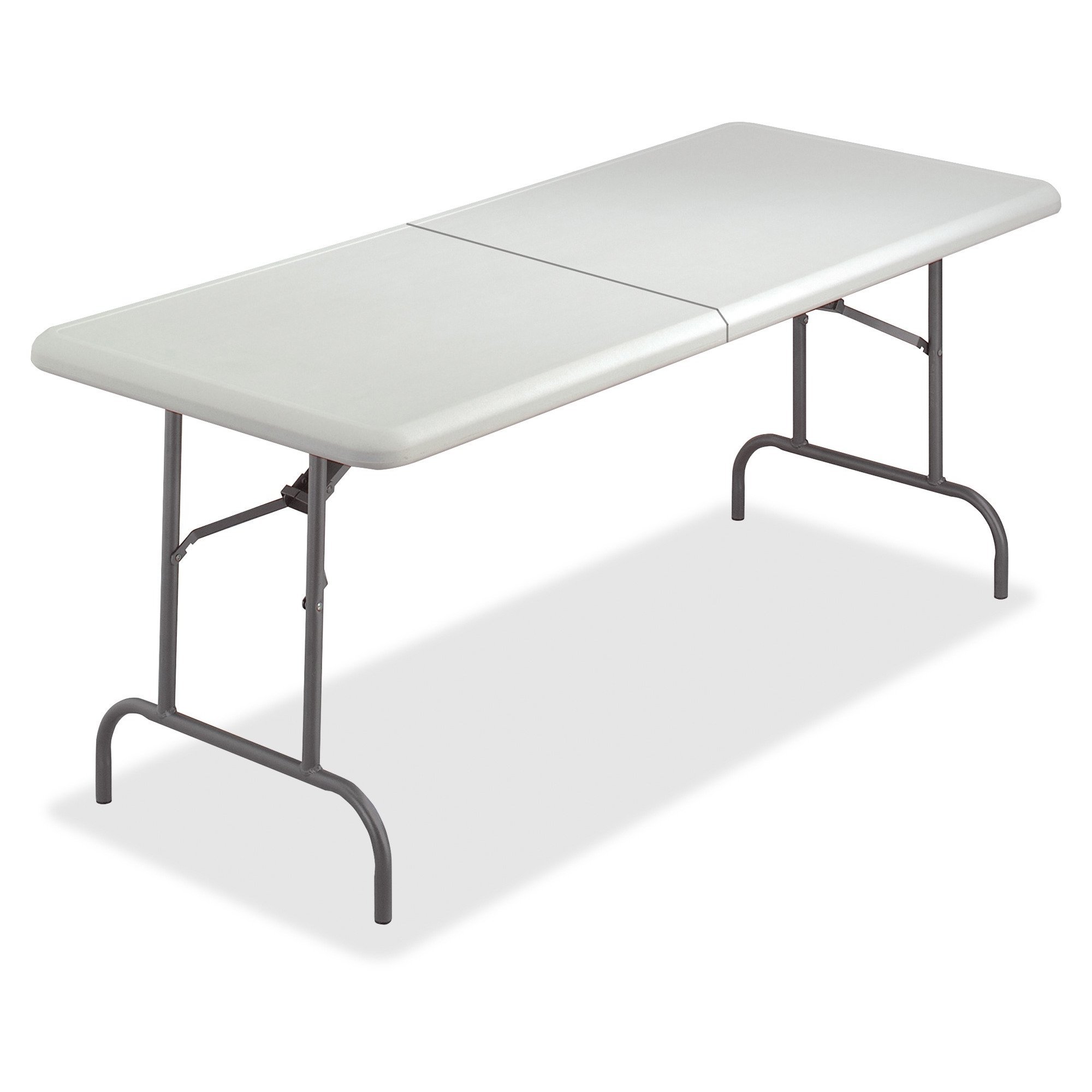 Indestructible 1200 Series Folding Table 30x72 Inches - Heavy Duty Indoor Outdoor Utility Table for Parties, Camping & Events - Platinum Finish