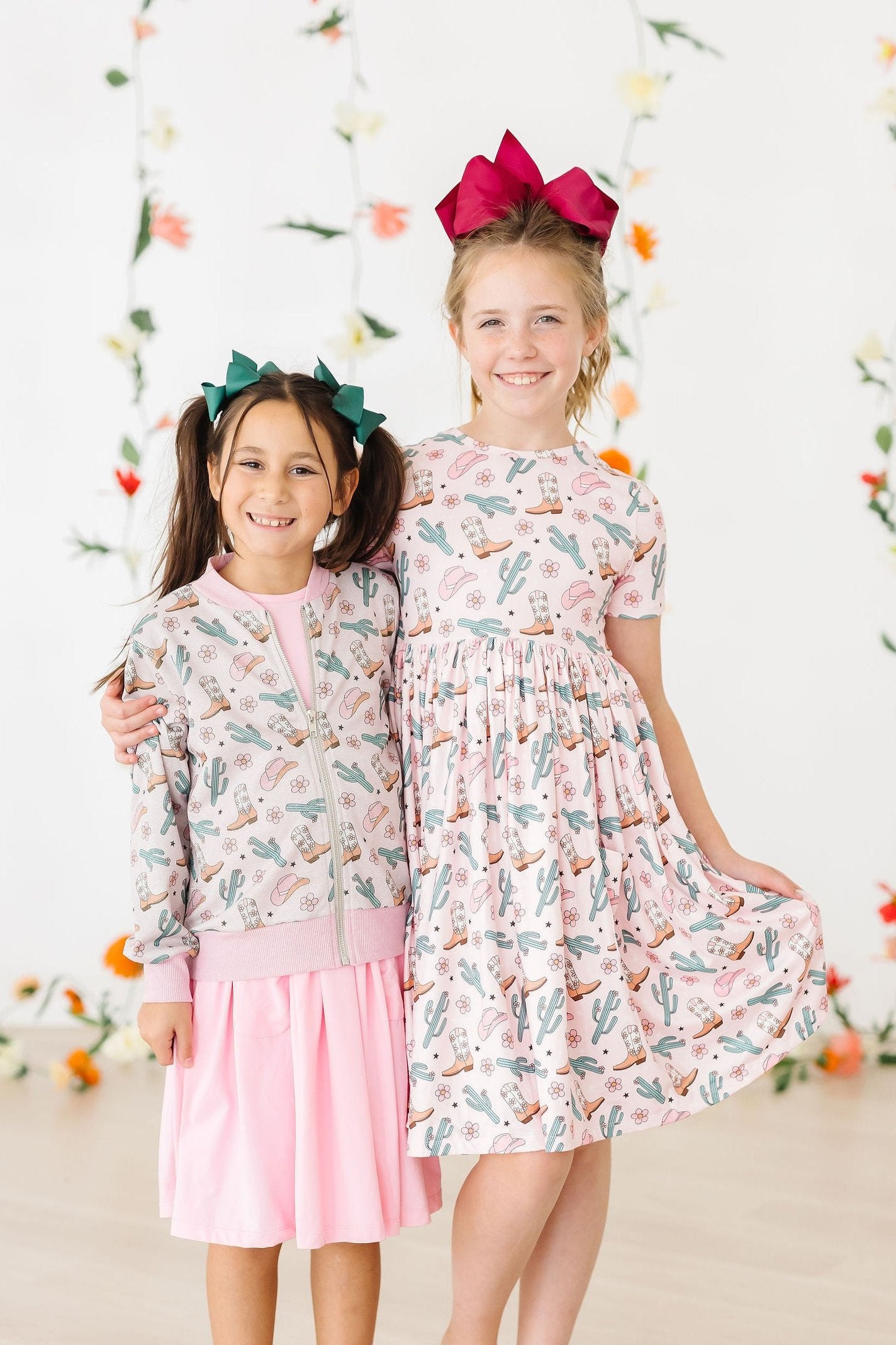 Cactus Cowgirl Short Sleeve Pocket Twirl Dress - Western Summer Dress for Women, Perfect for Country Music Festivals & Outdoor Adventures