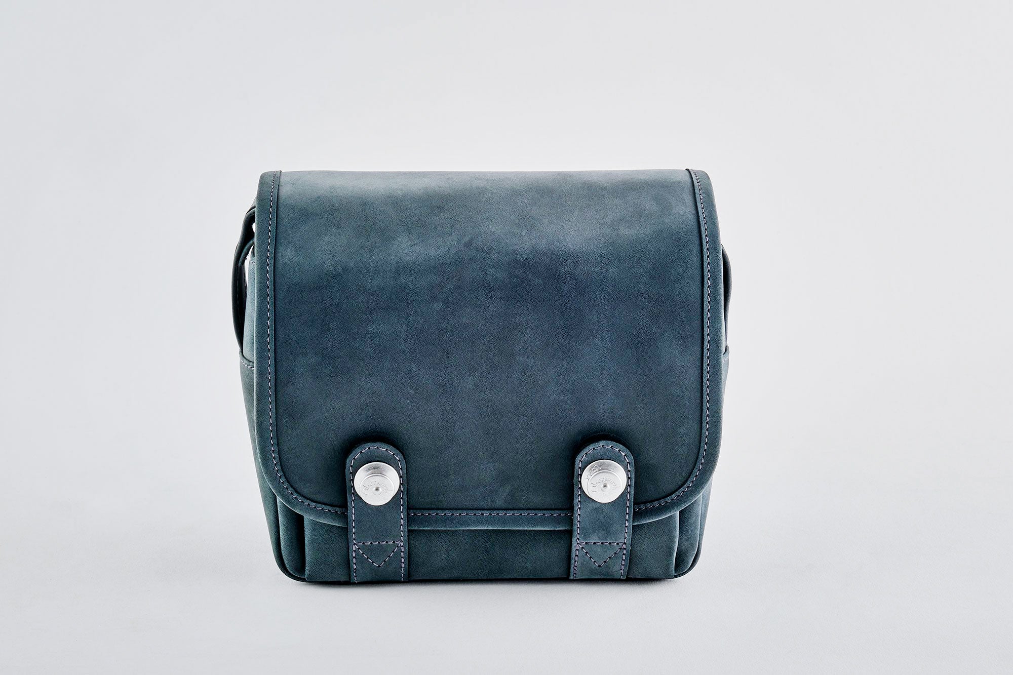Oberwerth The Q Genuine Leather Camera Bag - Midnight Blue with Gray Lining | DSLR & Mirrorless Camera Case | Perfect for Photographers & Travel Enthusiasts