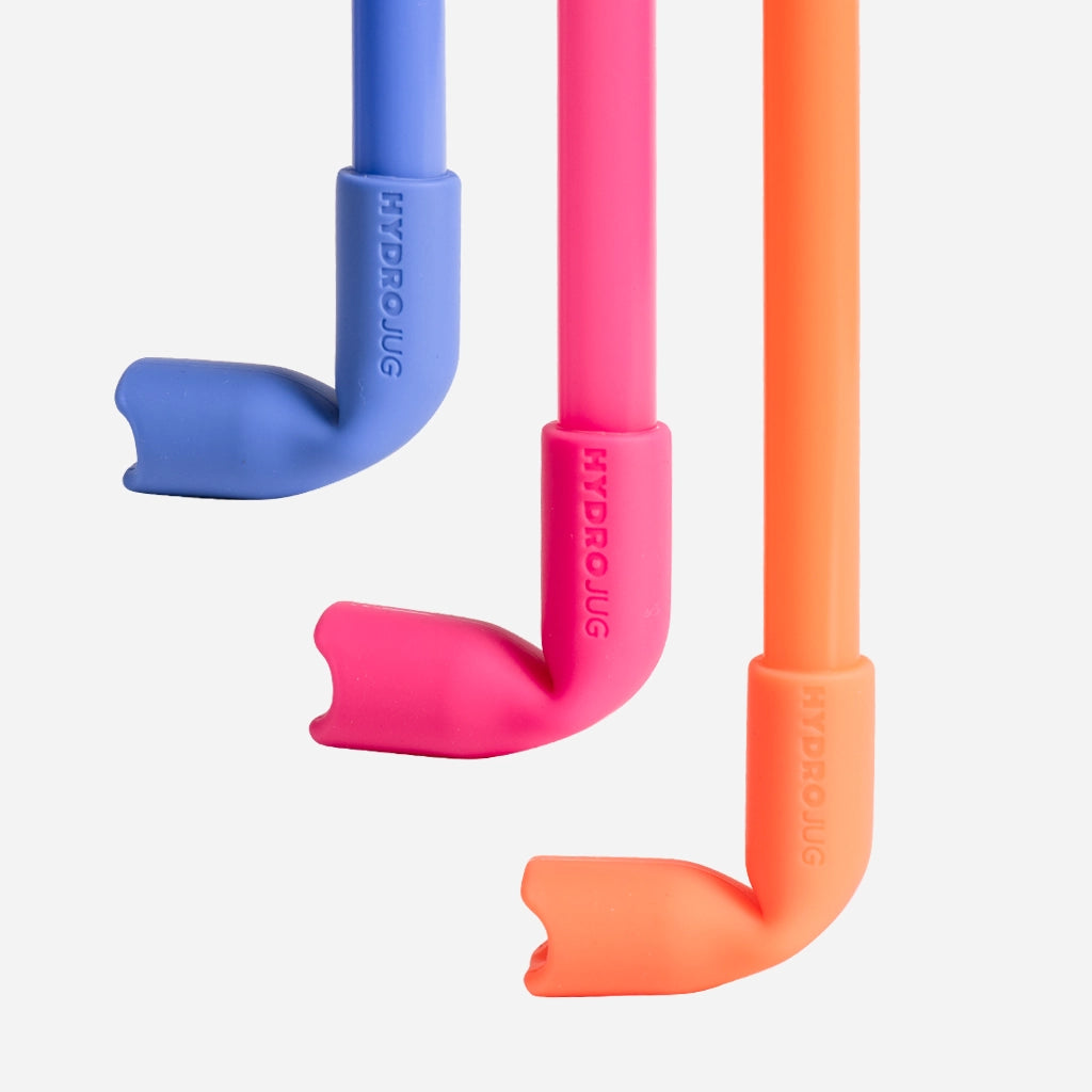 Neon 3-Pack Reusable Plastic Drinking Straws - Colorful Eco-Friendly Straws for Smoothies, Cocktails & Iced Coffee - BPA-Free Party & Home Use