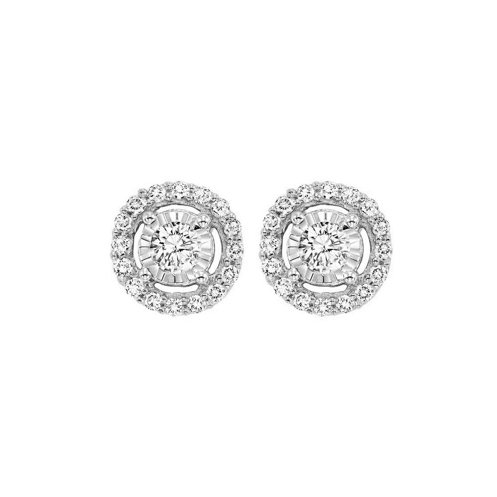 14K White Gold 1CTW Diamond Stud Earrings for Women - Perfect for Weddings, Anniversaries & Special Occasions
