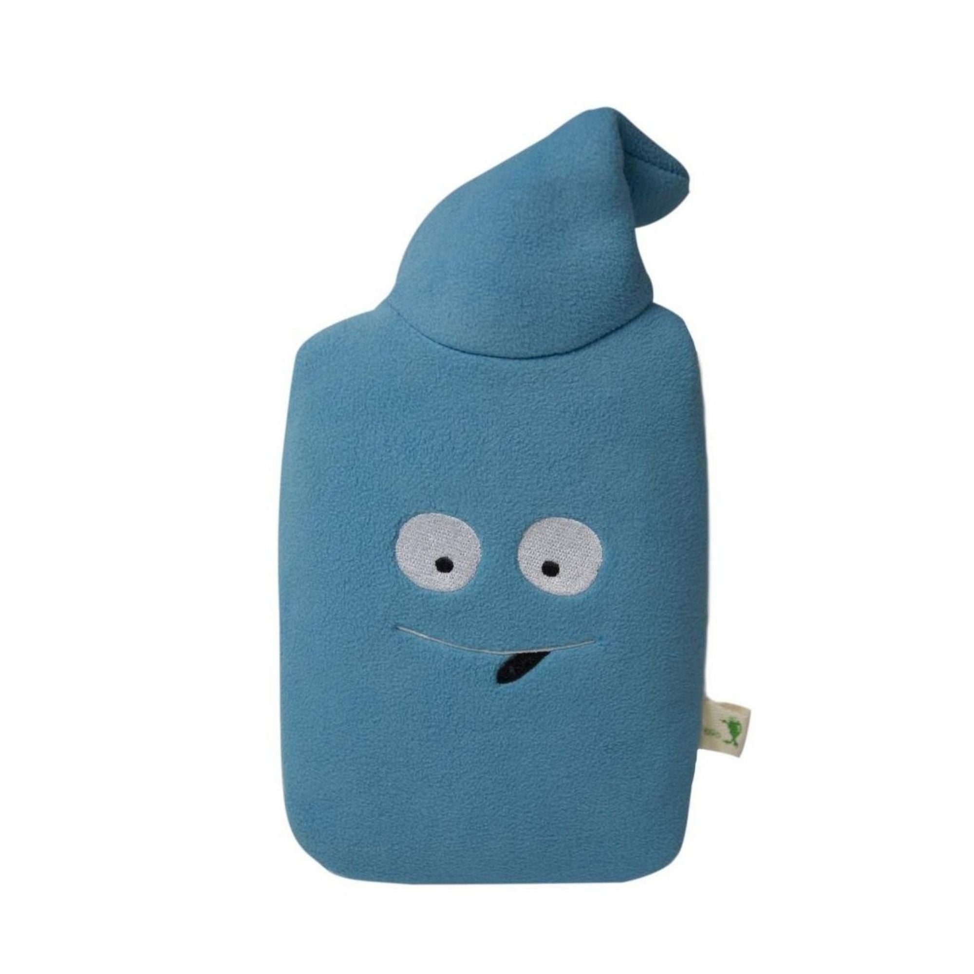 0.8L Eco-Friendly Hot Water Bottle with Soft Smiley Fleece Cover - BPA Free, Rubberless Design for Pain Relief & Warmth - Perfect for Cold Nights, Period Cramps & Winter Comfort