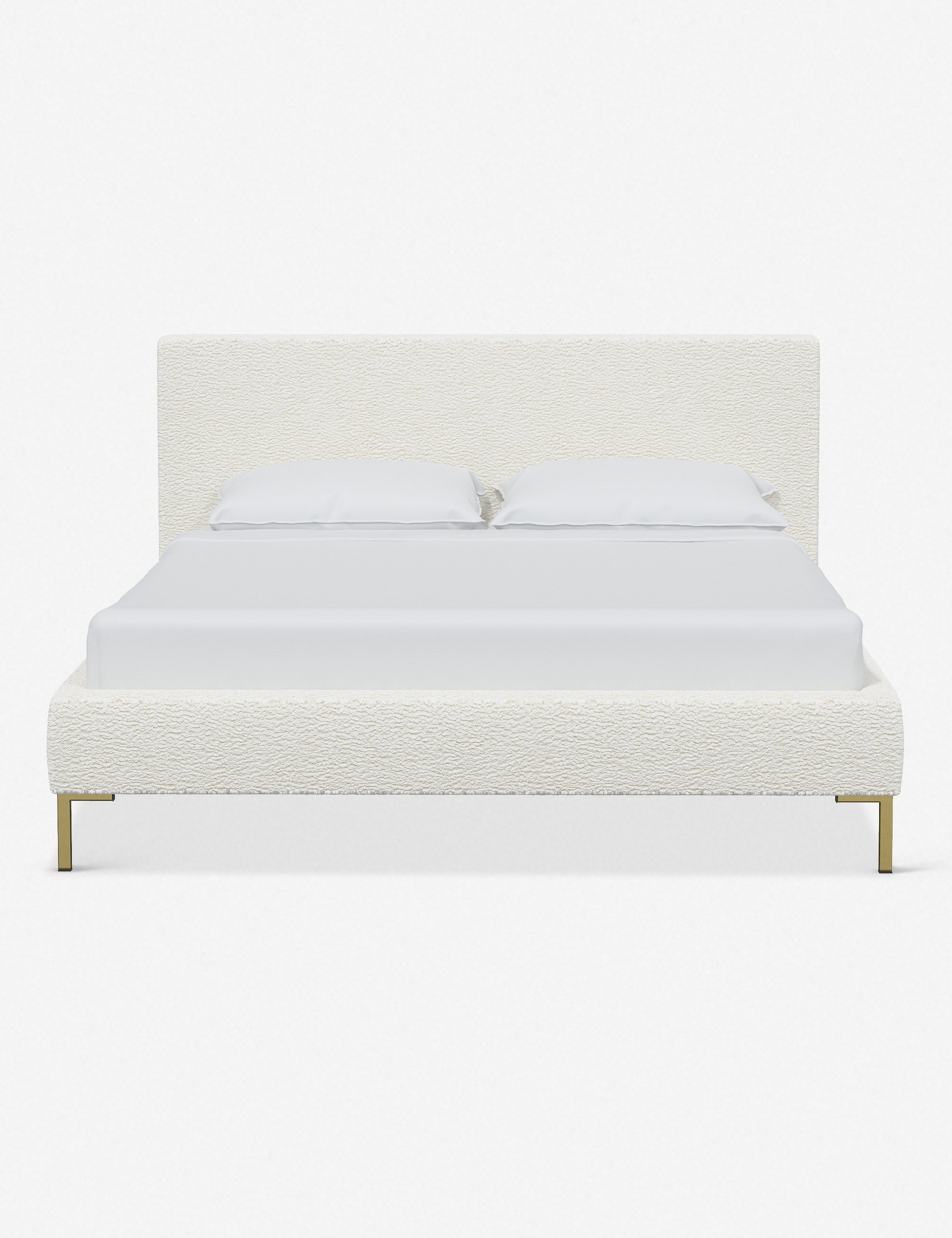 Deva Queen Size Platform Bed Frame with Wooden Slats - Modern Minimalist Bedroom Furniture for Small Spaces & Apartments | Easy Assembly & Sturdy Support