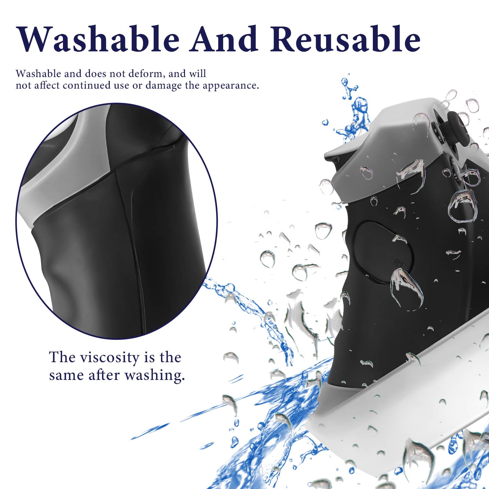 Geekria Silicone Protective Cover for Sony PlayStation VR2 Controller - Anti-Slip, Soft Ring Grip Design (Transparent) - Perfect for VR Gaming, Home Entertainment & Enhanced Controller Protection