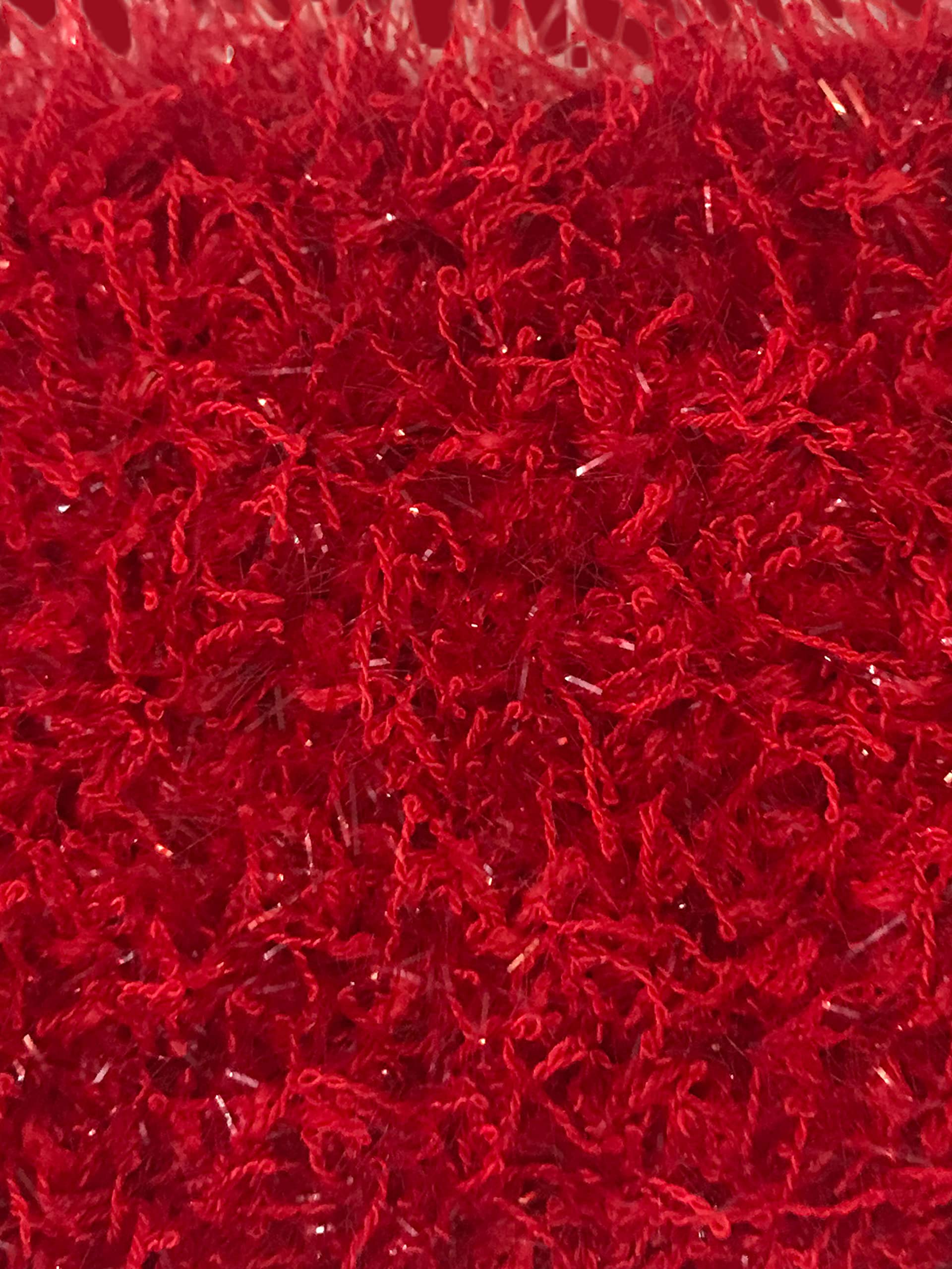 Handmade Red Crochet Dish Scrubby for Kitchen - Eco-Friendly Cleaning Pads for Pots, Pans & Dishes - Perfect for Washing, Scrubbing & Stain Removal - Made in USA