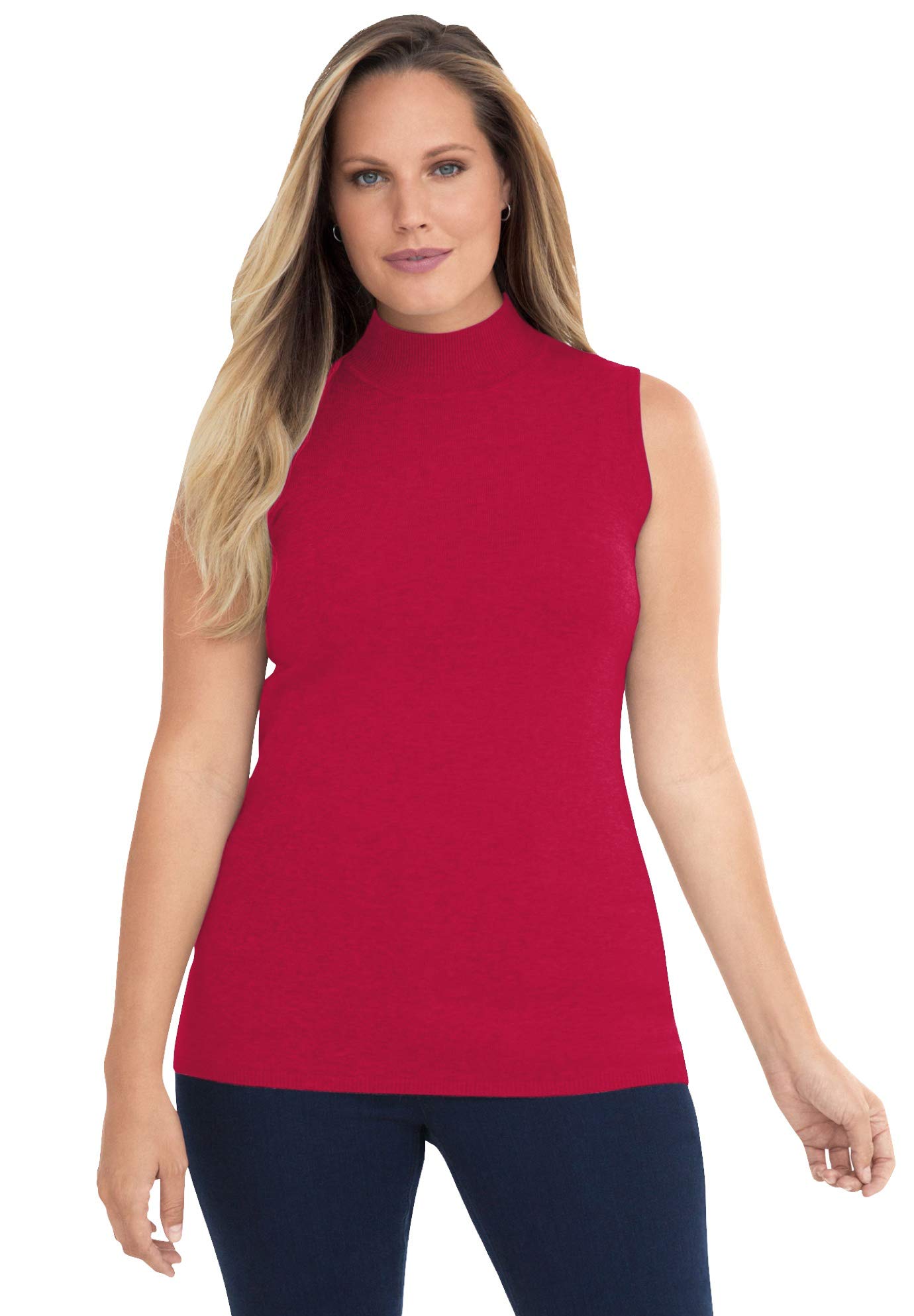 Jessica London Plus Size Mockneck Sweater for Women - Office & Casual Wear
