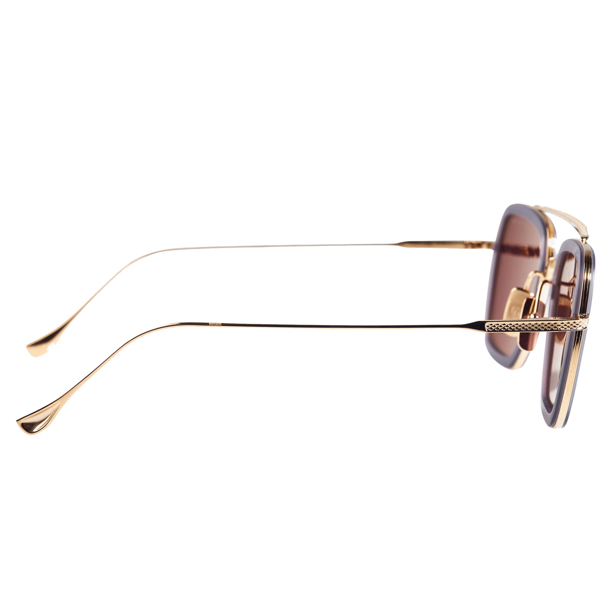 Dita Eyewear 7806 Flight 006 Grey Gold Polarized Sunglasses for Men & Women - Luxury Aviator Style for Driving, Travel & Outdoor Activities