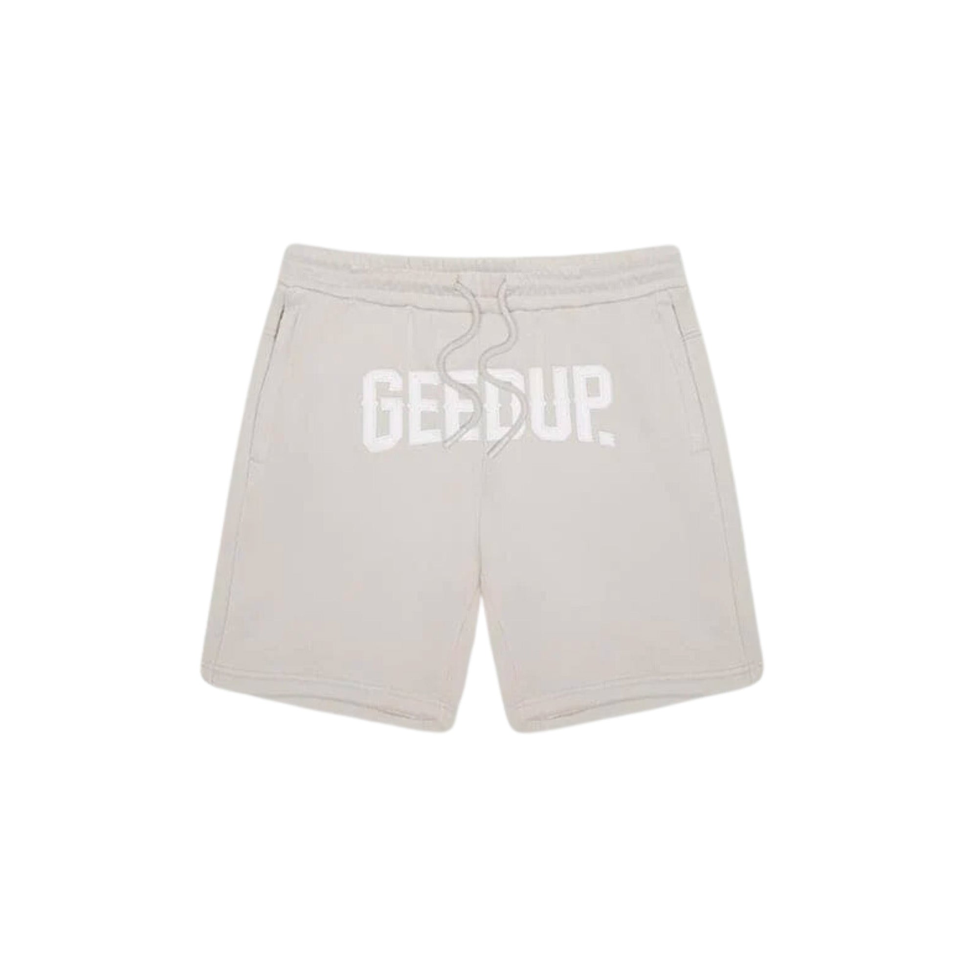 Geedup Cities Shorts - Grey & White | Men's Casual Streetwear Shorts for Summer, Gym, and Outdoor Activities
