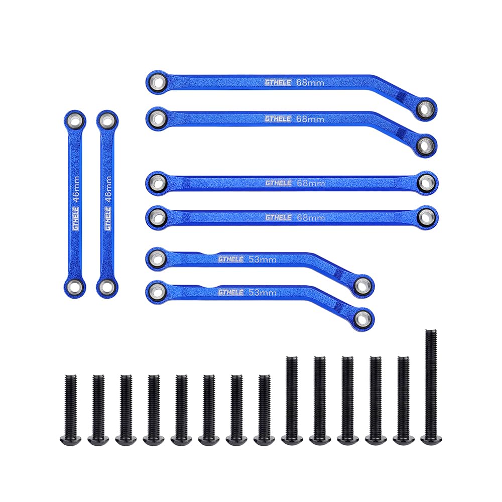 Upgraded Aluminum High Clearance 4-Link Set for Traxxas TRX4M 1/18 Scale RC Crawler - Dark Blue | Off-Road Performance & Trail Crawling Enhancement