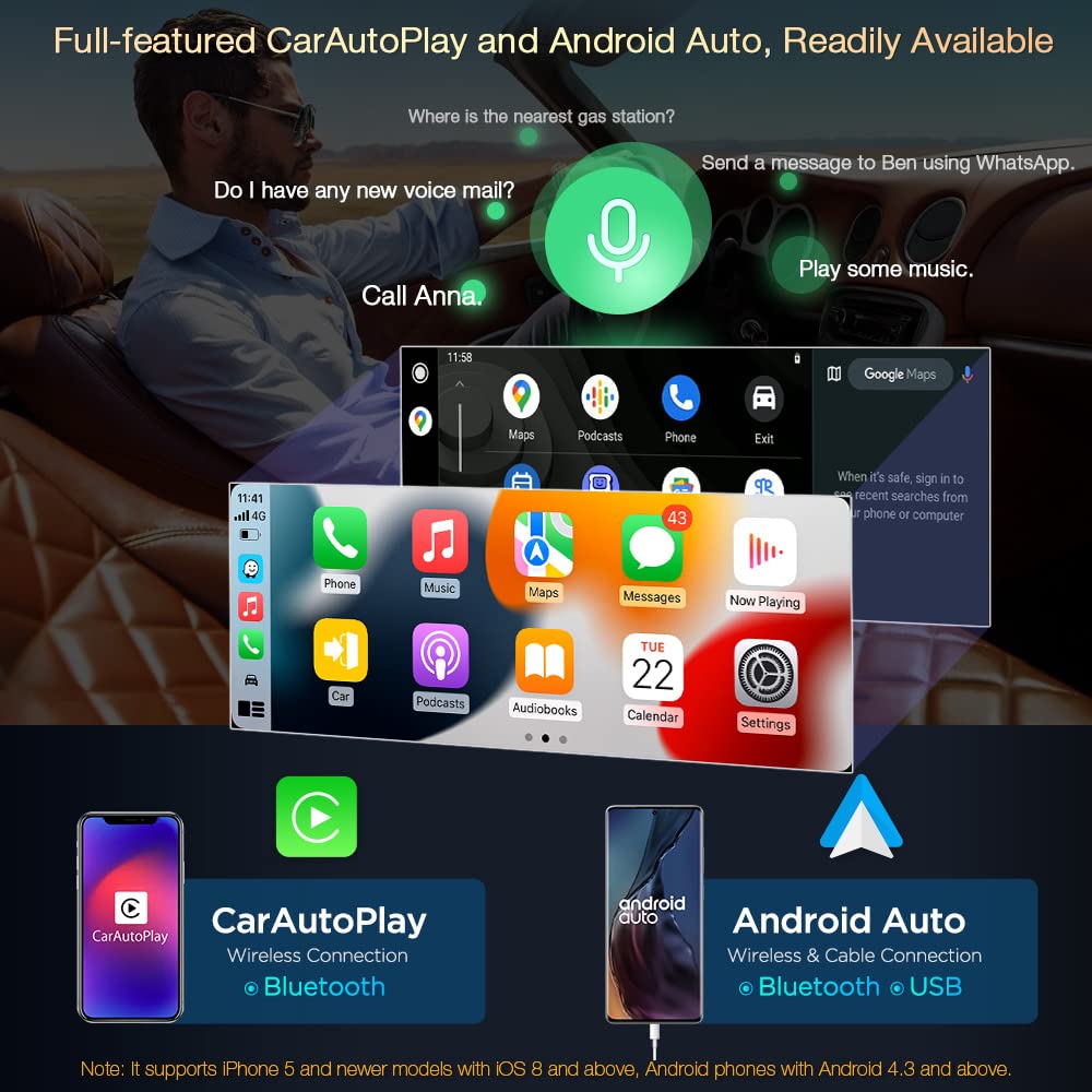 XTRONS 8.8 Inch IPS Touch Screen Android 13 Car Stereo for BMW 3 Series 5 Series E90 E60 CCC - Octa Core 8GB RAM 128GB ROM GPS Navigation System with Built-in Android Auto - Perfect for Driving, Commuting and Road Trips