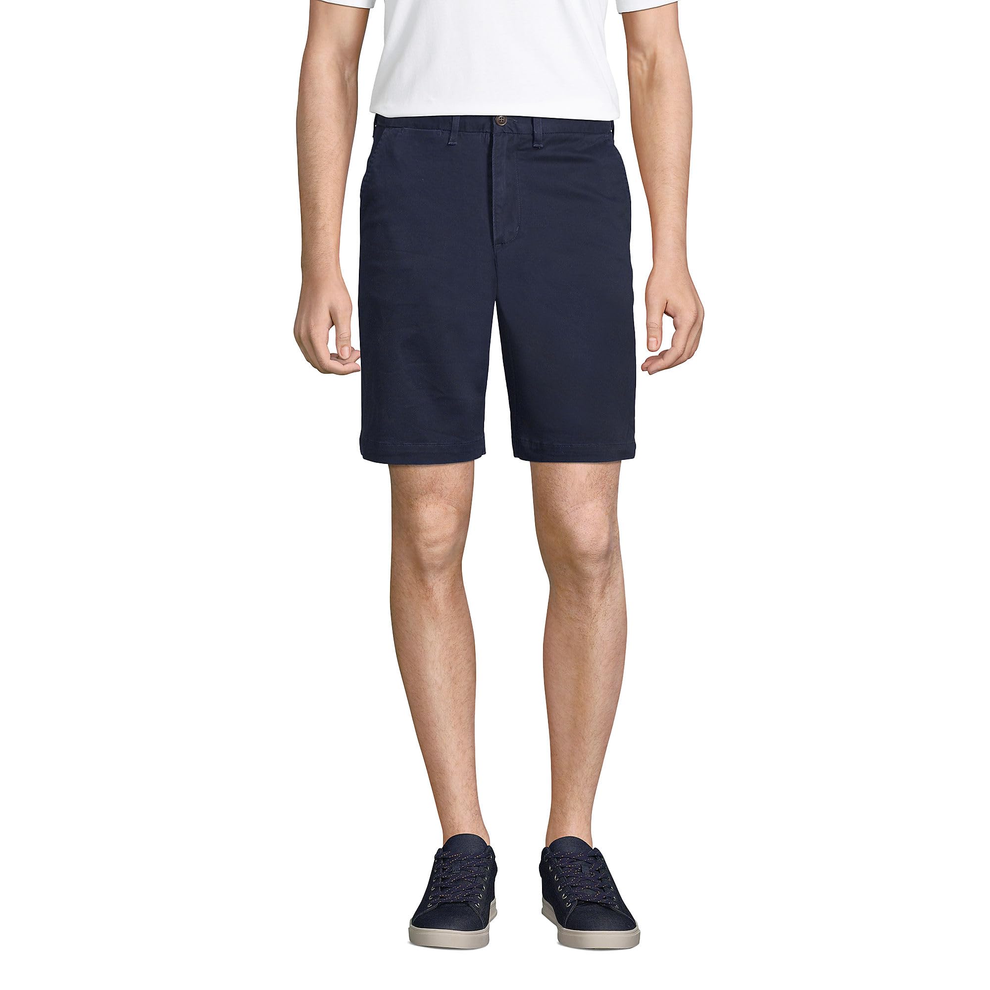 Lands' End Men's Big & Tall 9-Inch Comfort Waist Chino Shorts – Relaxed Fit Casual Shorts for Summer, Travel & Outdoor Activities