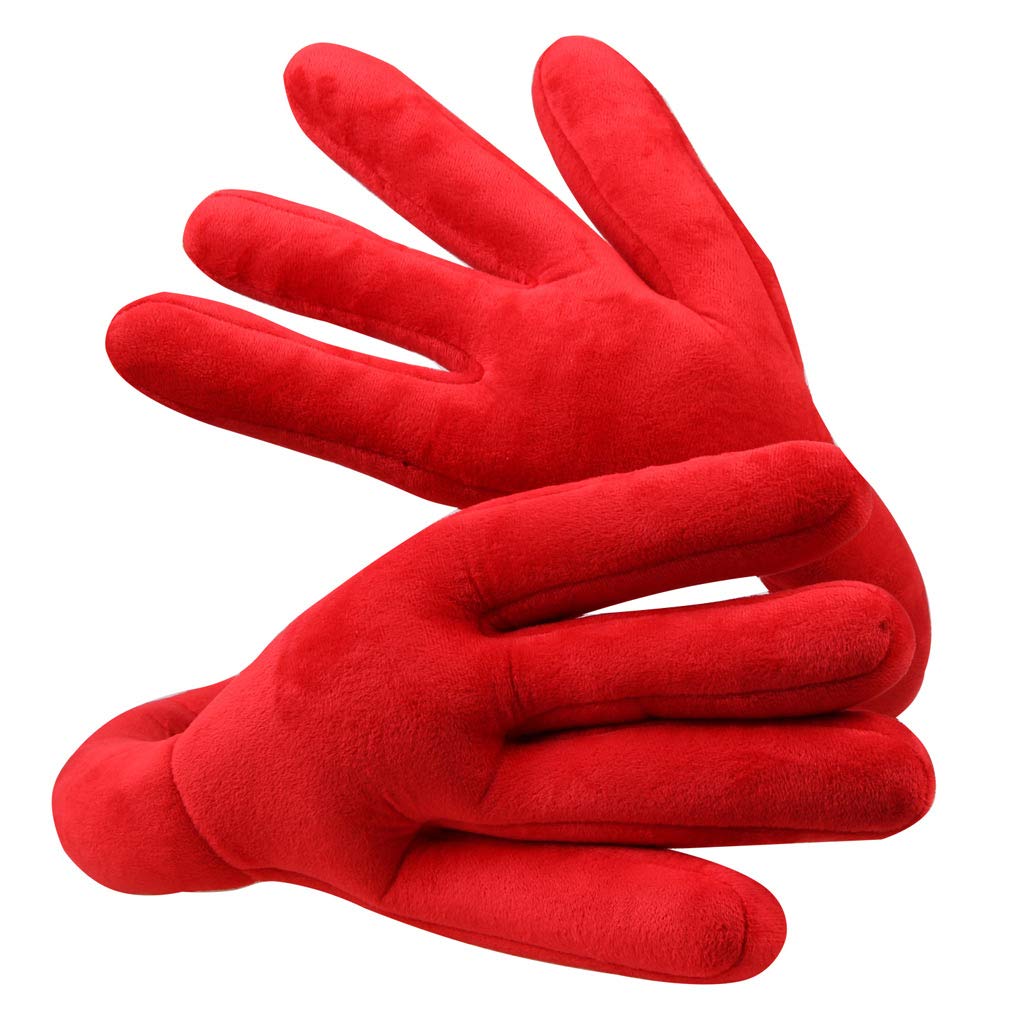Portable Hand Shape Travel Headrest - Neck Support Pillow for Airplane, Car, Camping & Sleeping - 120cm Ergonomic Design (Red) - Perfect for Long Flights, Road Trips & Outdoor Adventures