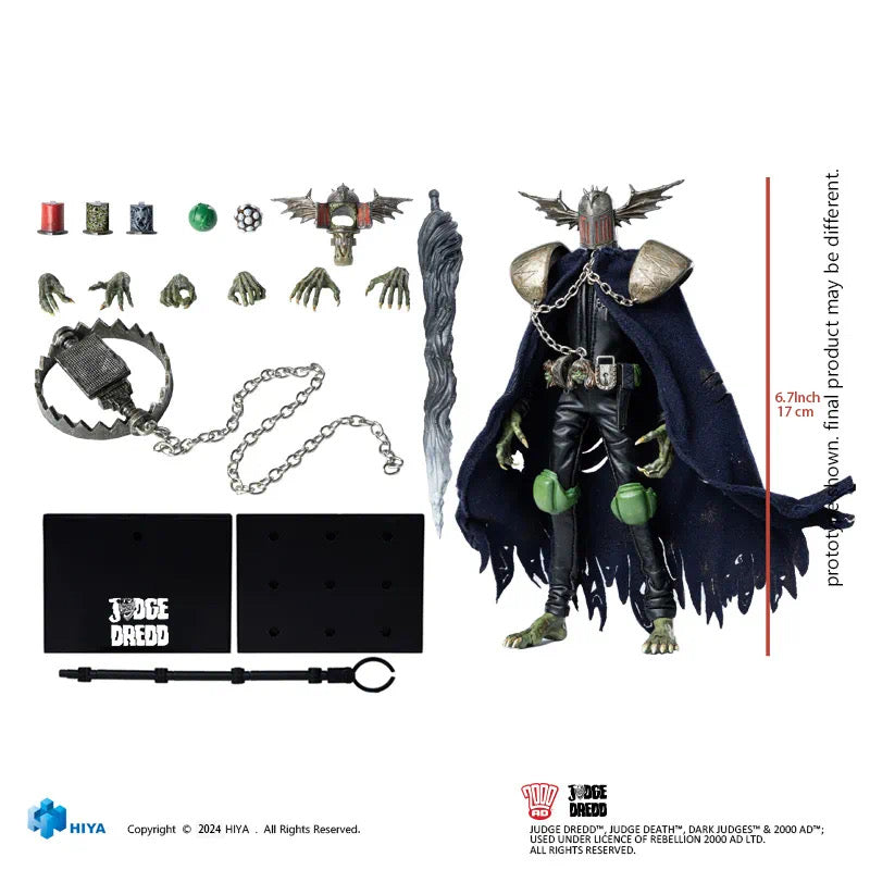HIYA 6-Inch 1/12 Scale Judge Fear Action Figure - Premium Collectible Super Series - Perfect for Display & Dredd Universe Fans
