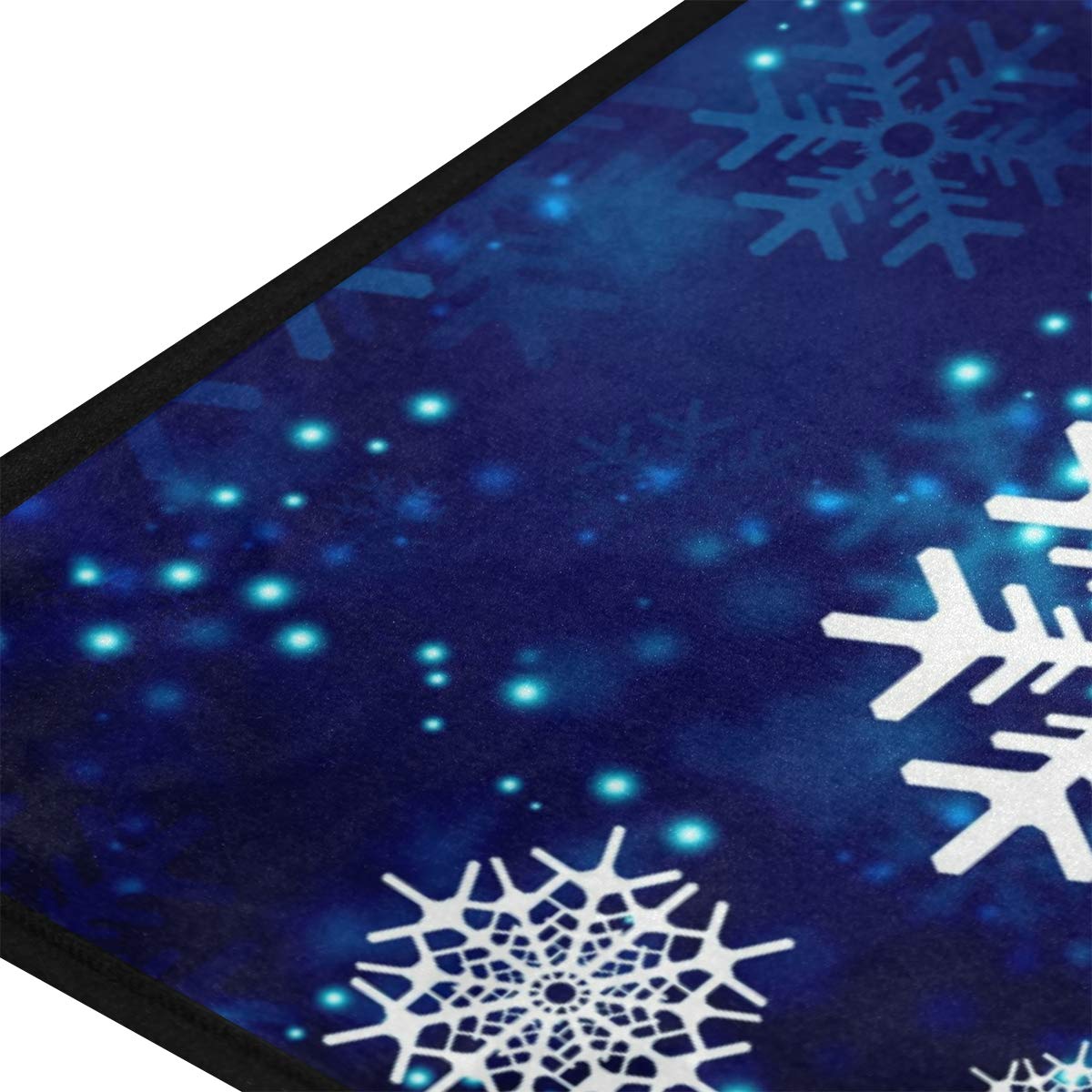 DOMIKING Non-Slip Christmas Kitchen Rug with Snowflake Design - 39x20 Inch Winter Floor Mat for Farmhouse Decor, Standing Comfort & Fall Protection - Perfect for Holiday Cooking, Baking & Festive Home Decor