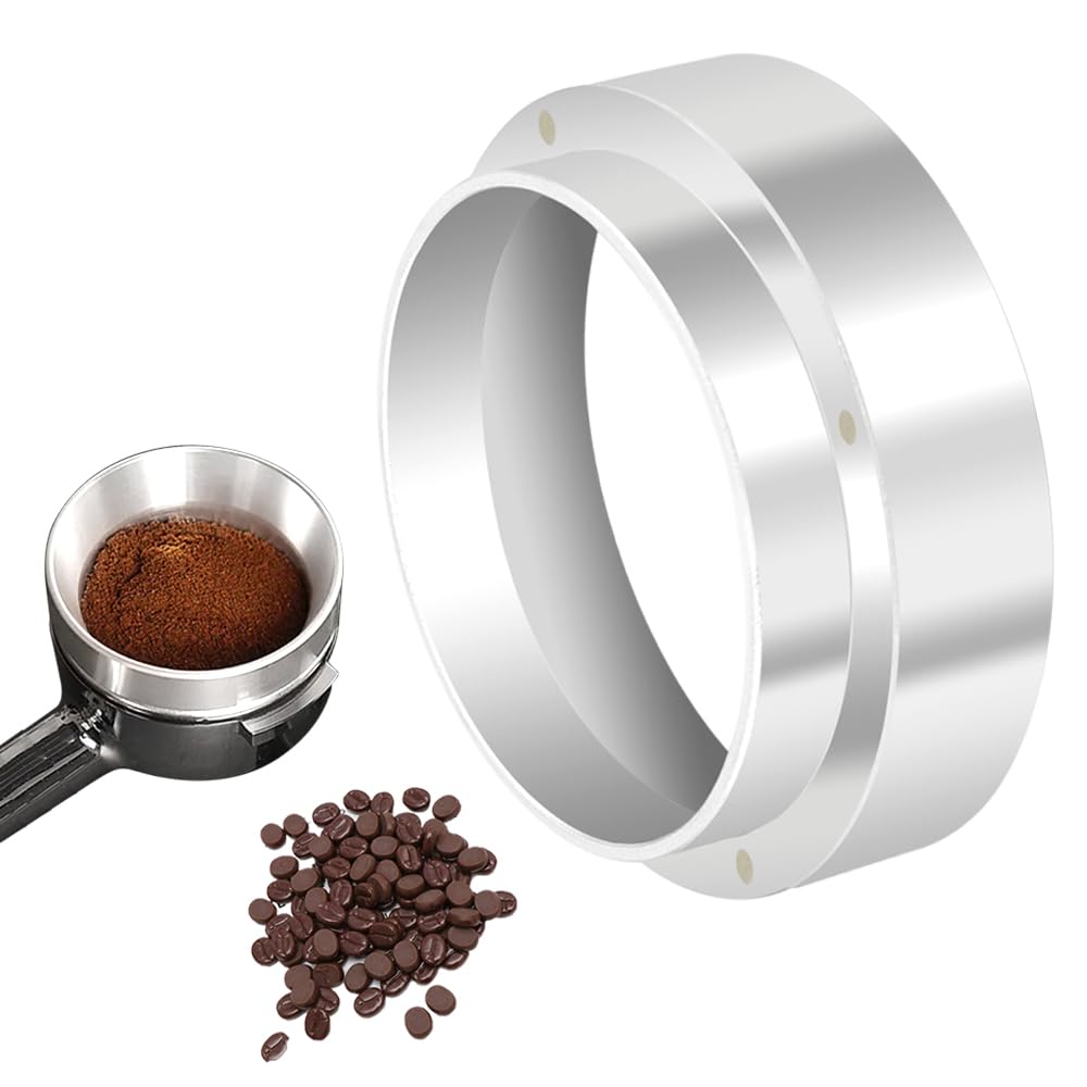 51mm Aluminum Coffee Dosing Ring - Magnetic Espresso Funnel Accessory for Precise Coffee Grounds Dispensing | Perfect for Baristas & Home Brewing