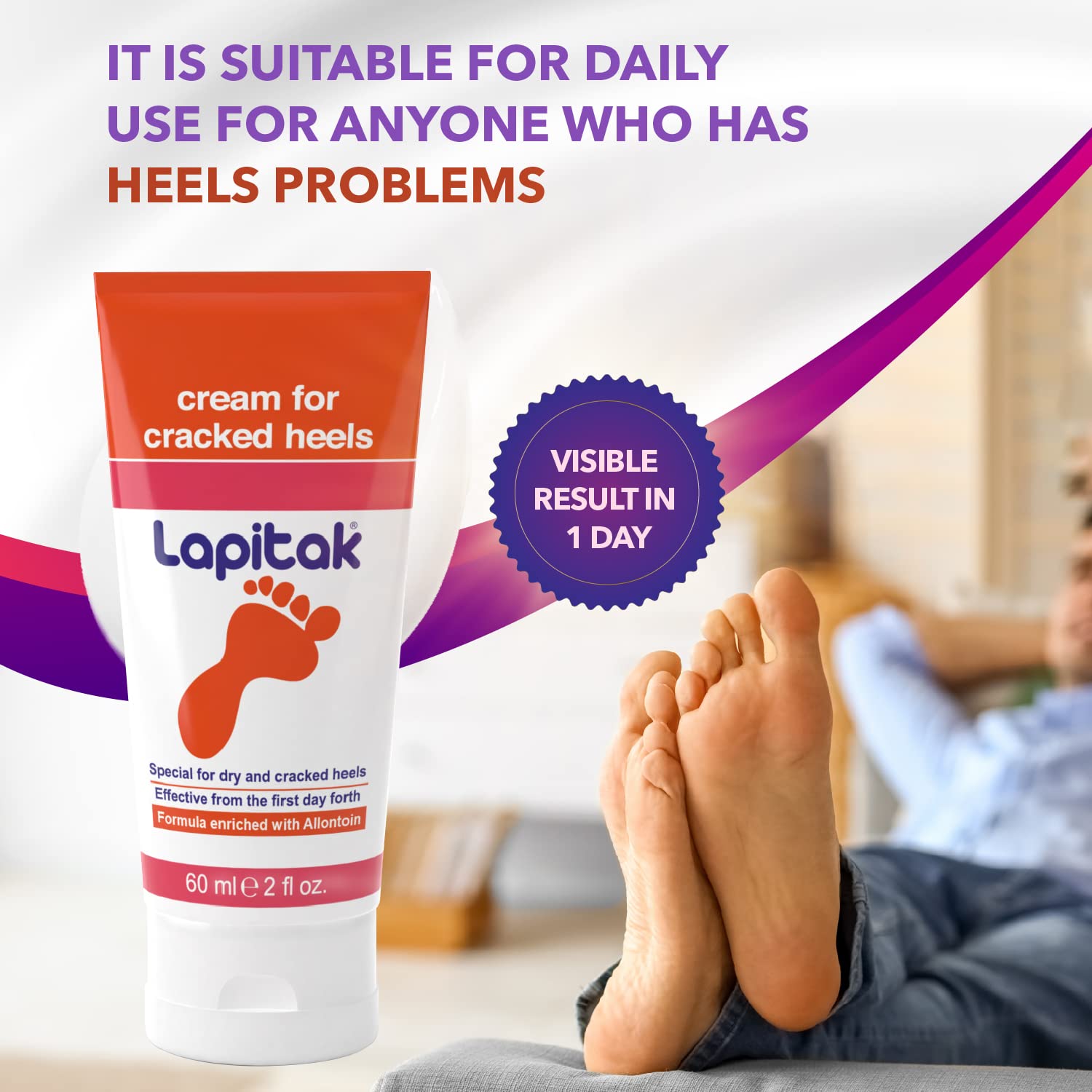 **Cracked Heel Repair Cream for Dry Feet – Intense Moisturizing Foot Lotion for Extremely Dry Skin, Dead Skin Remover & Athlete’s Foot Treatment – Fast Healing Foot Care for Sensitive Skin – 2 Oz – Perfect for Cracked Heels, Calluses & Daily Foot Care**