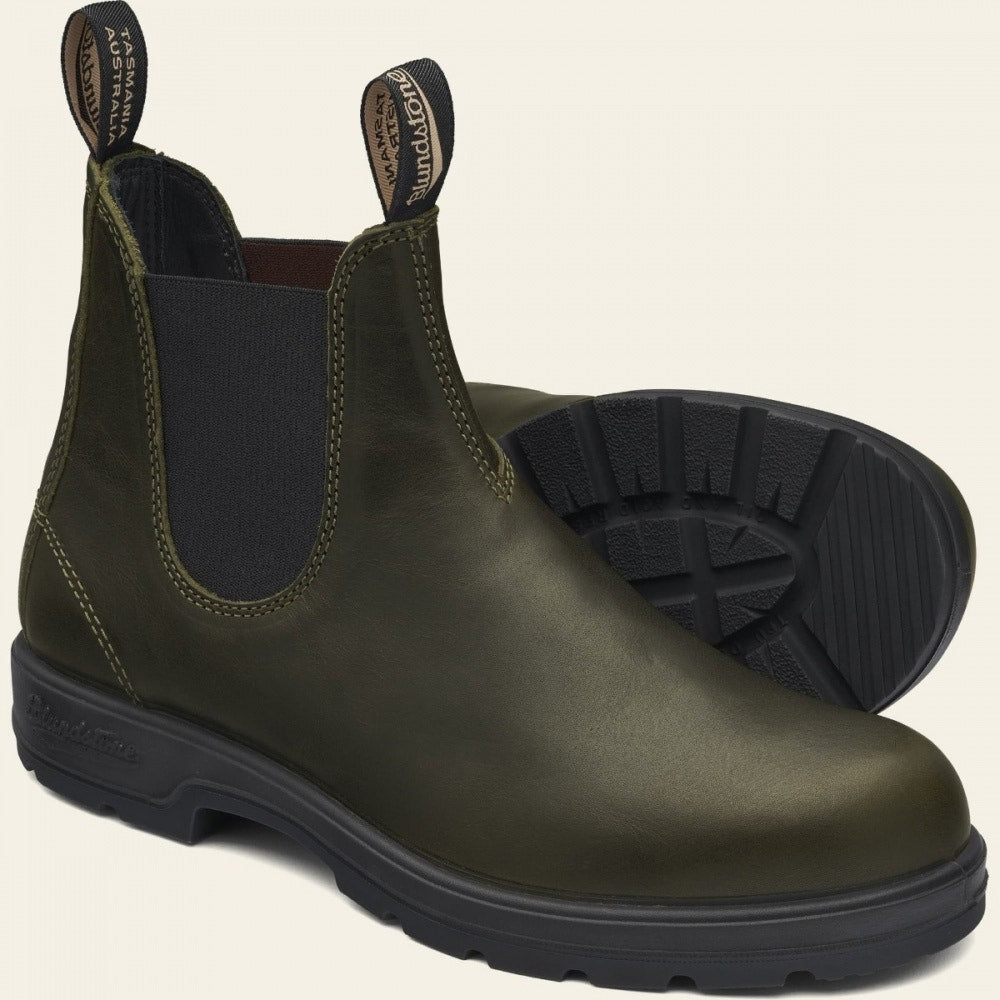 Blundstone Women's Classic 2052 Leather Chelsea Boots - Green | Waterproof & Comfortable for Outdoor, Hiking & Casual Wear