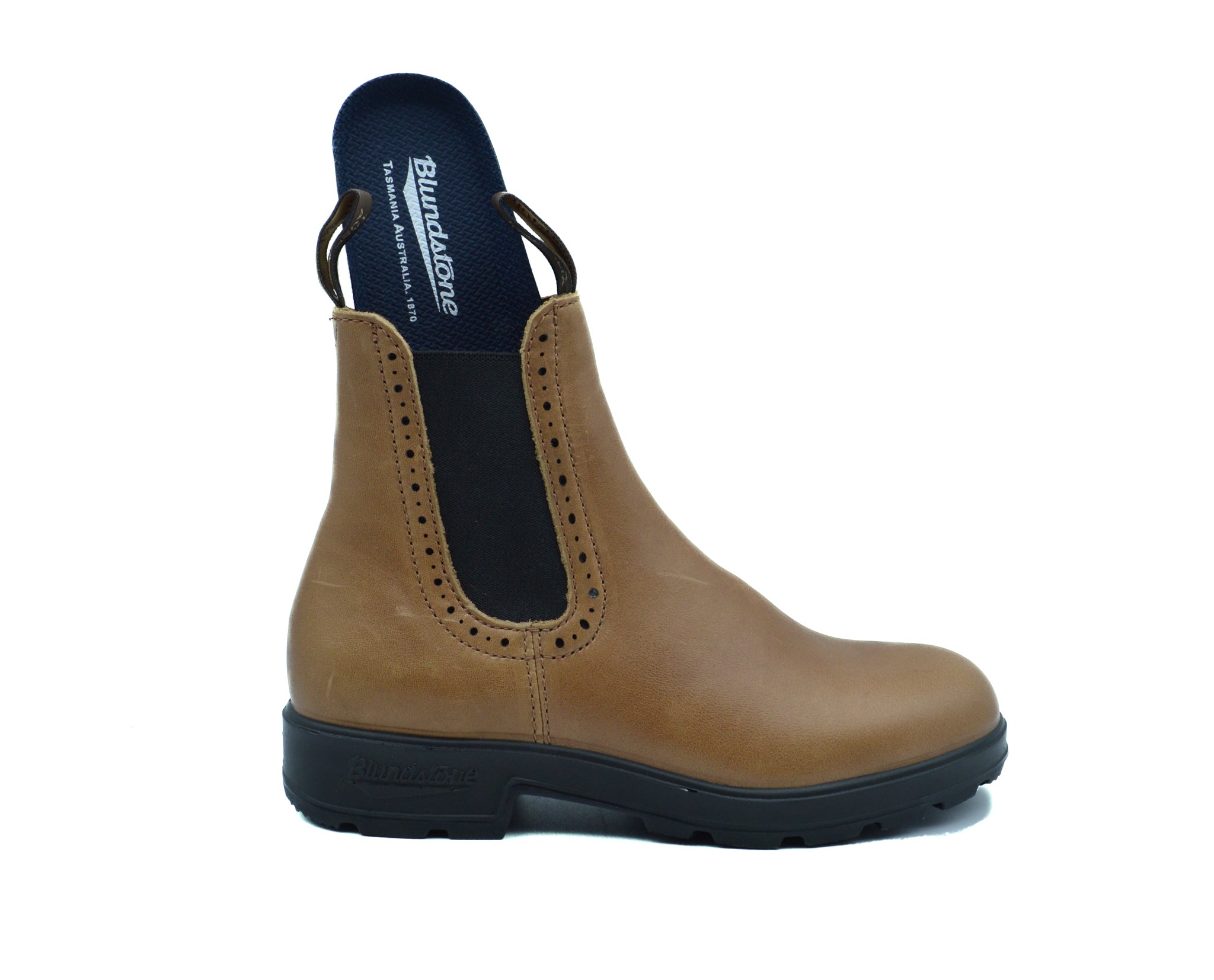 BLUNDSTONE 2215 Women's Hi Top Boots in Camel - Comfortable Chelsea Boots for Walking, Work & Outdoor Activities | Waterproof Leather Ankle Boots for Women