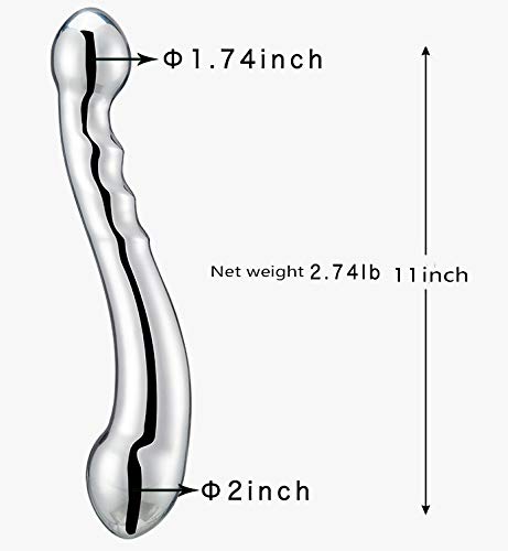 Premium 316 Medical Grade Stainless Steel G-Spot Massage Wand - Heavy Duty Metal Design for Sensual Pleasure & Intimate Wellness - Perfect for Couples Play, Solo Exploration & Spa Relaxation