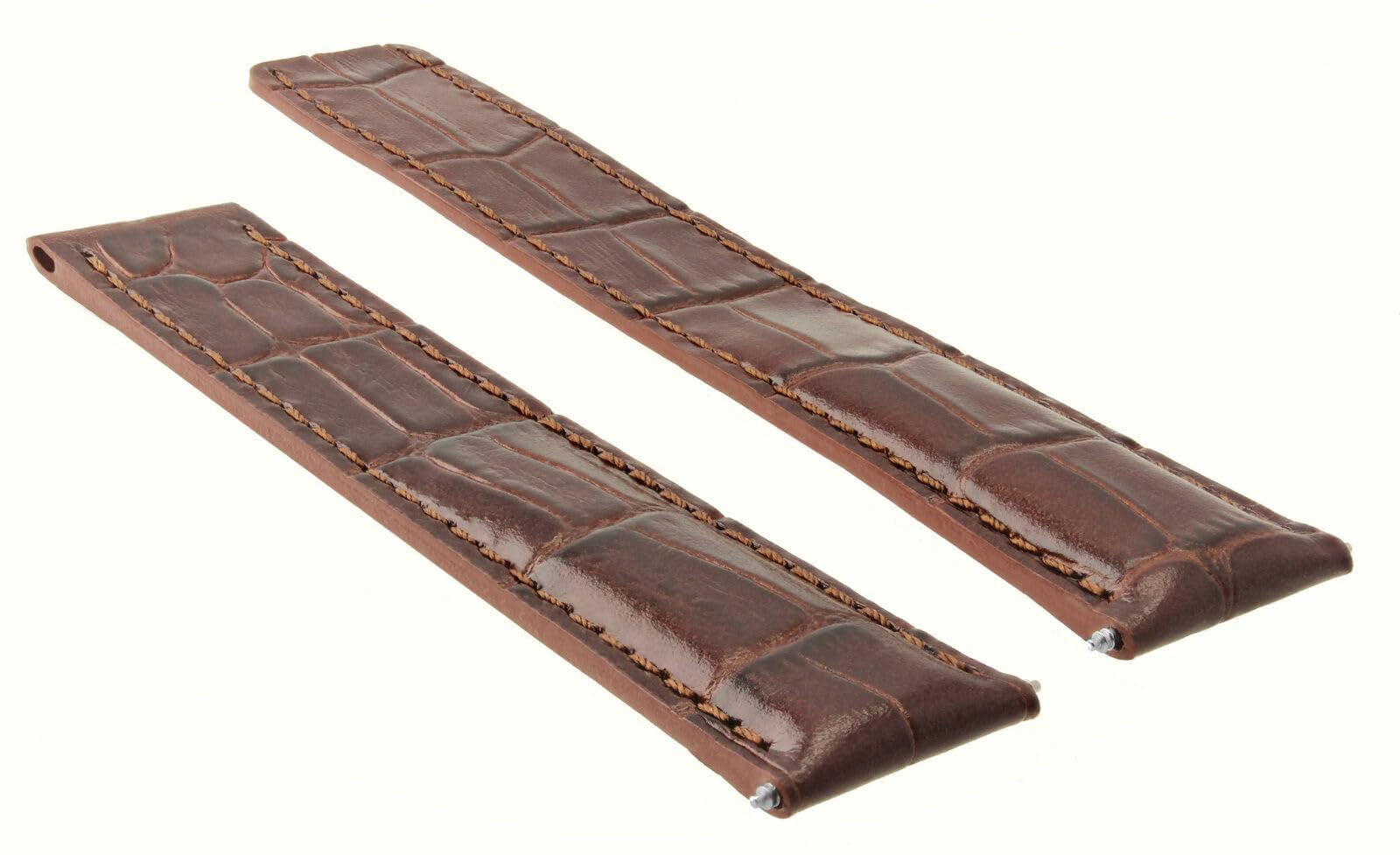20mm Genuine Leather Watch Band Strap for IWC Portuguese Top Gun - Brown Deployment Clasp Replacement - Durable & Comfortable for Daily Wear, Business & Casual Occasions