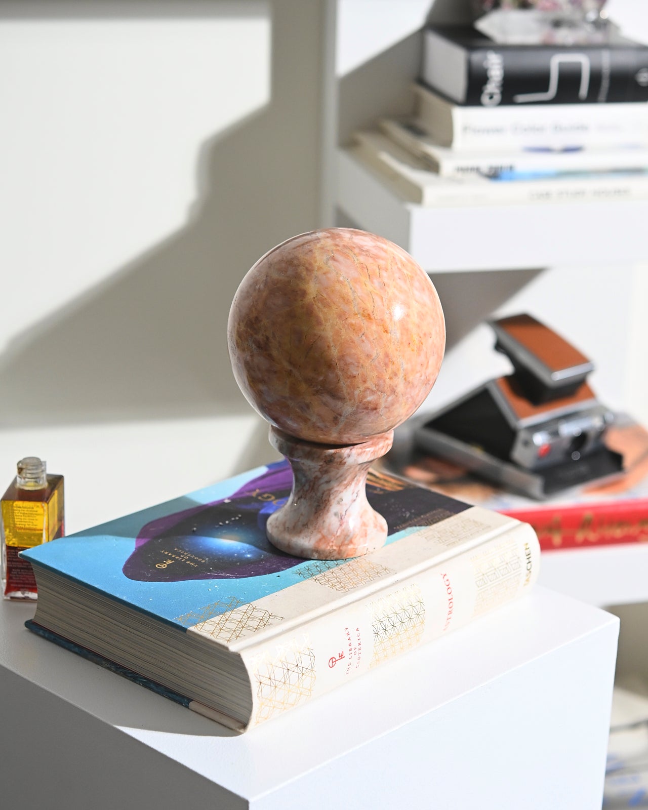 7lbs Pink Marble Sphere - Decorative Home & Office Accent for Zen Gardens, Meditation Spaces, and Luxury Interior Design
