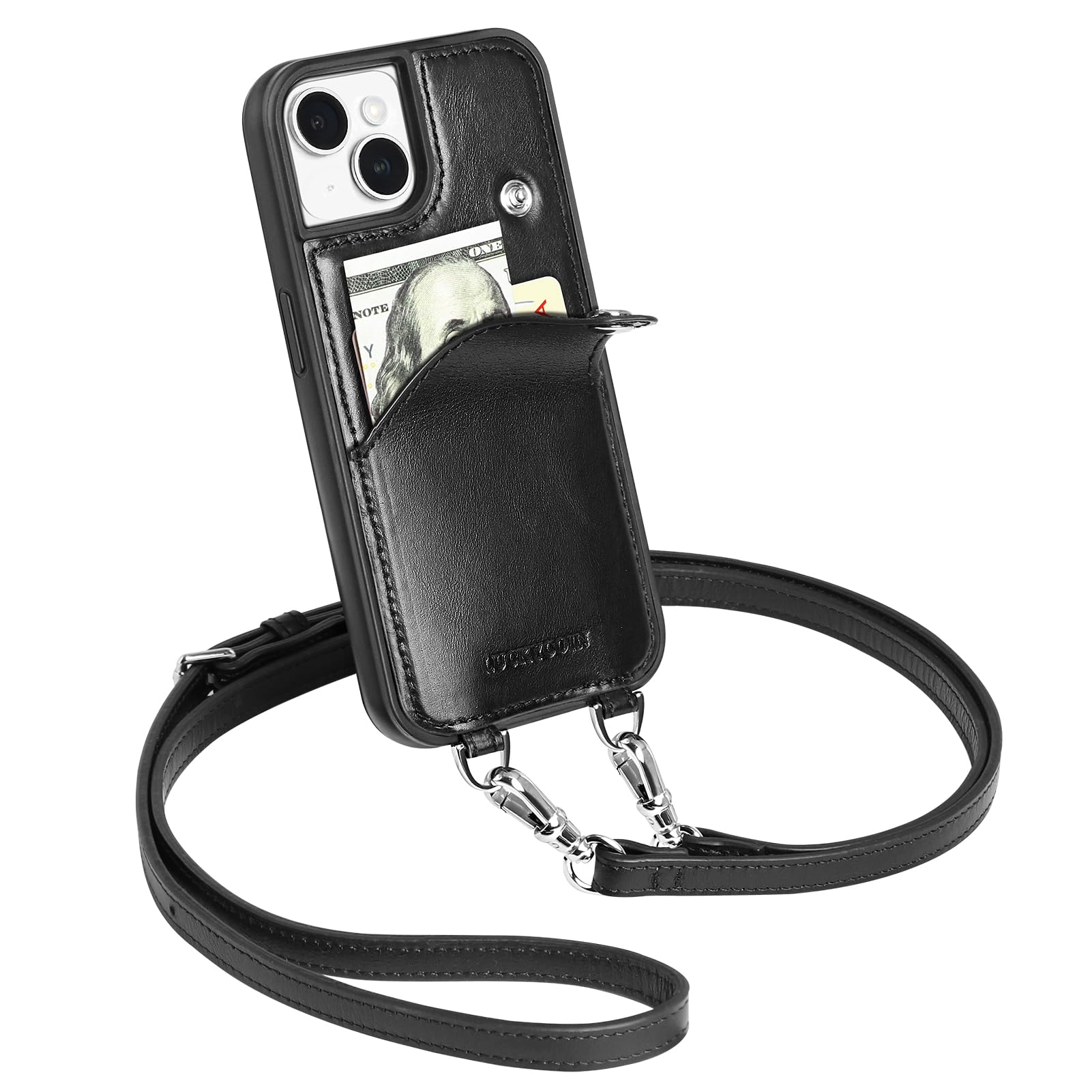 Premium Leather Wallet Phone Case for iPhone 15 (6.1