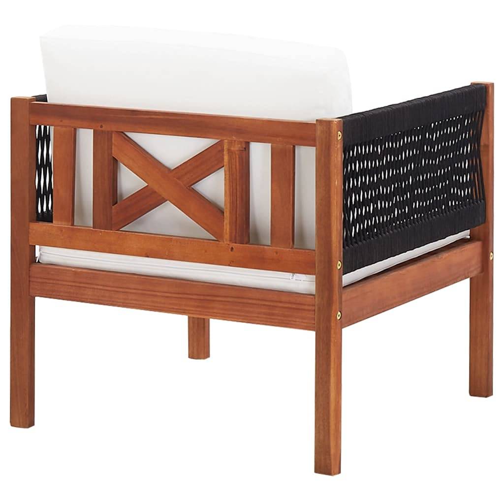**CHARMMA Solid Acacia Wood Patio Chair with Cushion - 12KG - Outdoor Lounge Furniture for Garden, Deck, or Poolside Relaxation**