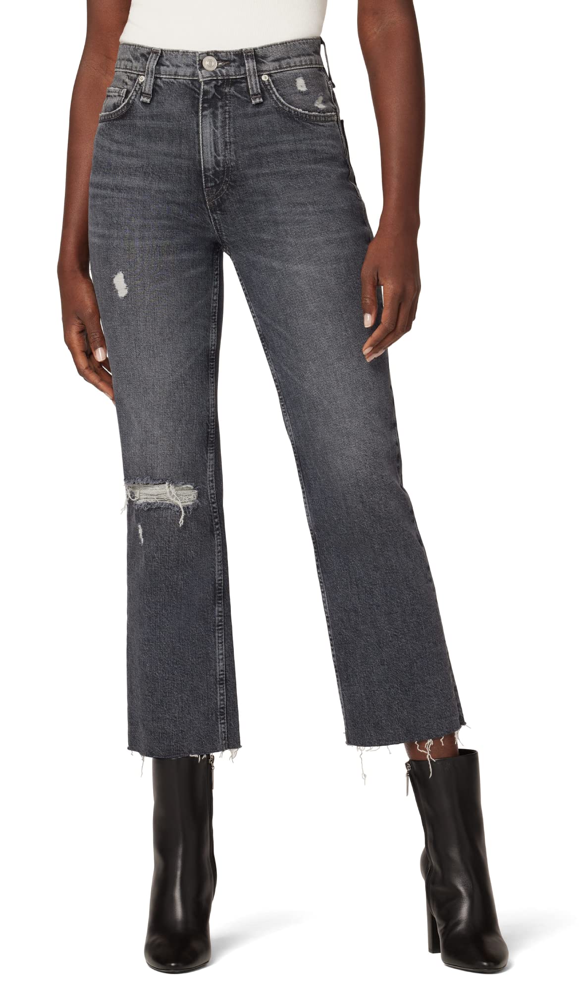 HUDSON Women's Remi High Rise Straight Leg Cropped Jeans - Slimming Denim Pants for Casual Wear, Office & Weekend Outfits