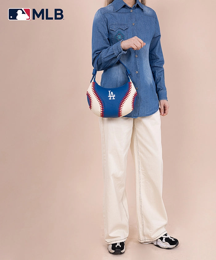 MLB Los Angeles Dodgers Crossbody Hobo Bag for Women - Stylish Shoulder Purse for Baseball Games, Travel & Daily Use