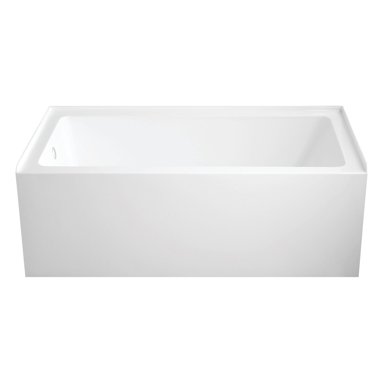 Aqua Eden VTAP6032L22C 60 Inch Acrylic Rectangular 3-Wall Alcove Bathtub with Anti-Skid Surface, Left Hand Drain, Glossy White - Perfect for Modern Bathrooms, Spa-Like Relaxation, and Family Homes