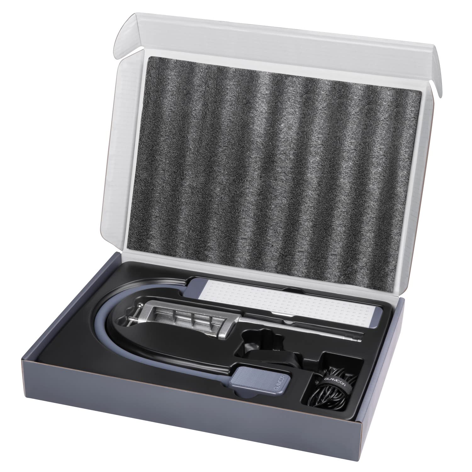 Professional Reveal Light Kit for Lash Extensions, Manicure & Pedicure - Adjustable LED Table Mount Clamp Light (Grey) - Perfect for Salon, Spa & Home Beauty Treatments