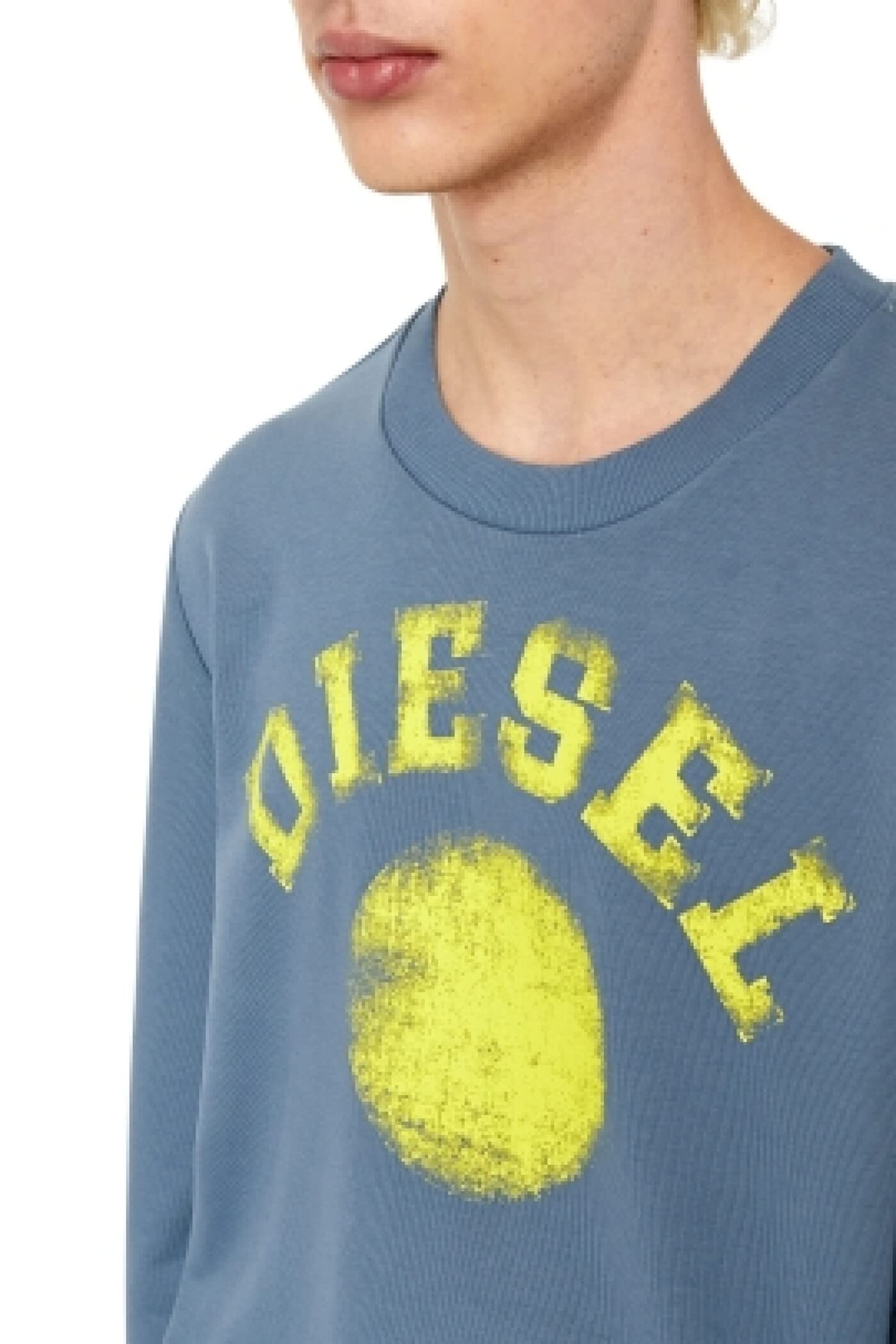 Diesel Men's Casual Pullover Sweatshirt - Soft Cotton Blend, Comfortable & Stylish - Perfect for Everyday Wear, Gym, and Outdoor Activities