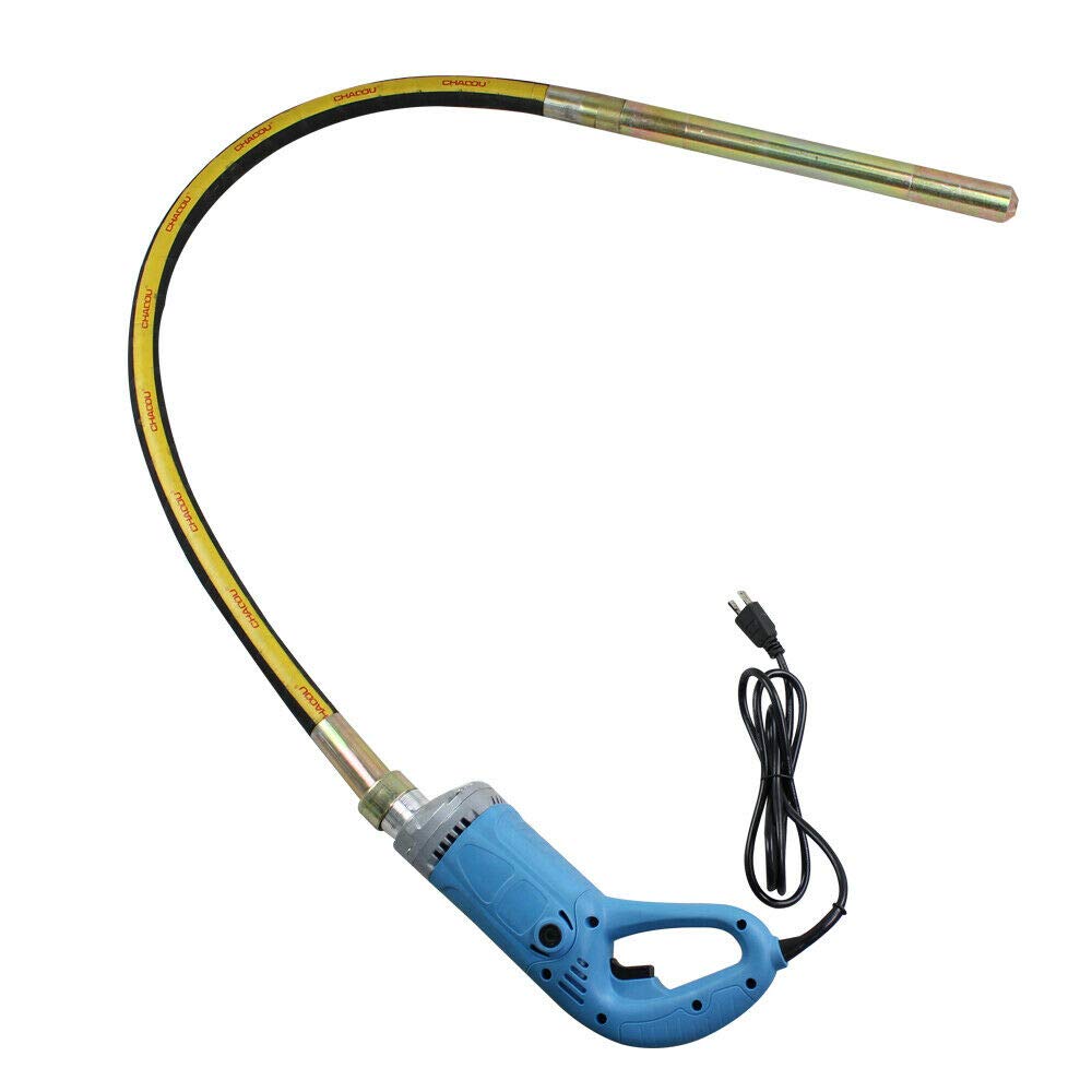 1300W Electric Concrete Vibrator - Professional Air Bubble Remover for Construction, 4000 VPM/Min with 35mm Needle - Perfect for Leveling and Compacting Concrete in DIY and Professional Projects