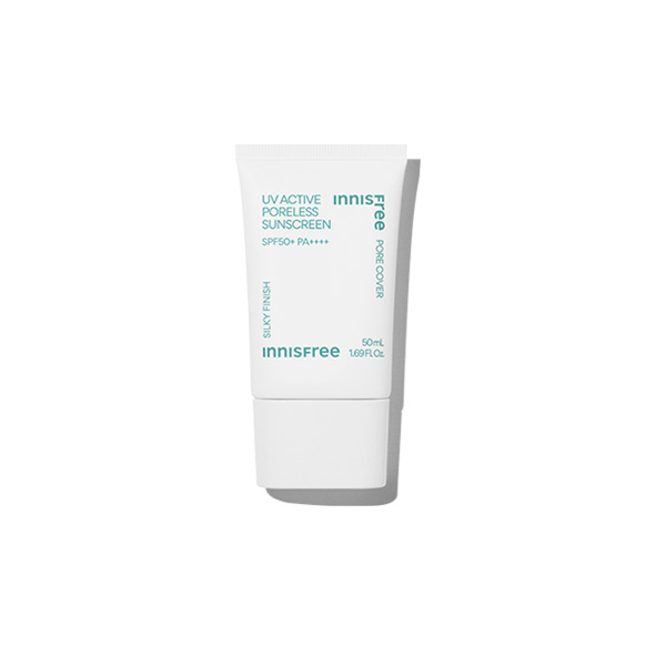 Innisfree UV Active Poreless Sunscreen SPF50+ PA++++ - Oil-Free Face Sunscreen for Oily & Acne-Prone Skin - Daily Protection Against UVA/UVB Rays - Perfect for Outdoor Activities & Beach Days
