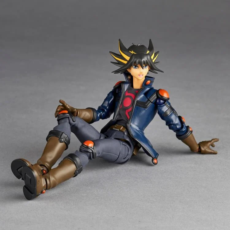 Amazing Yamaguchi Revoltech Action Figure Yusei Fudo NR036 - Highly Poseable Anime Collectible for Display & Photography